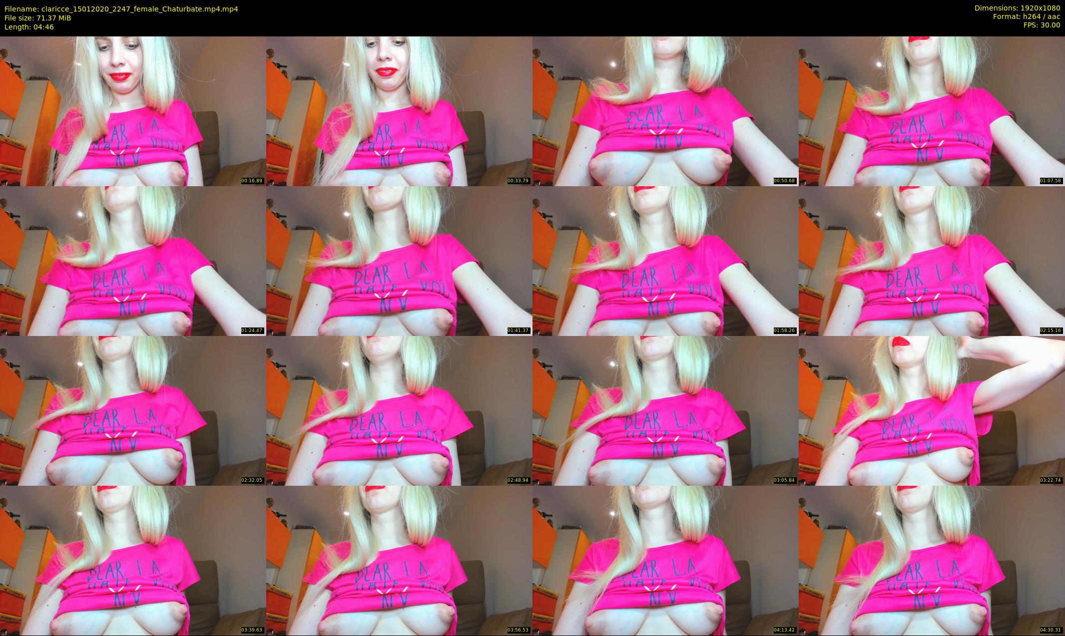 claricce — 5 minute Chaturbate female cam show recording, 1080p, Jan 15, 2020