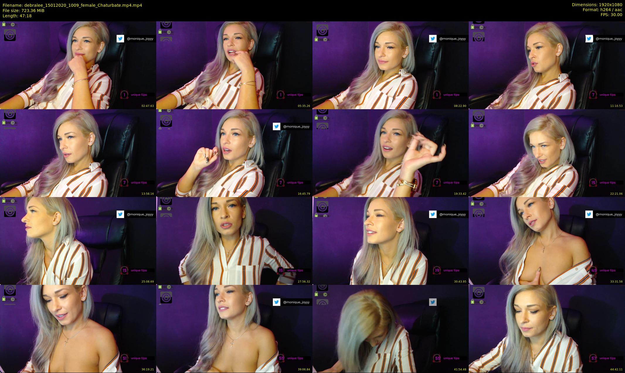 debralee — 48 minute Chaturbate female cam show recording, 1080p, Jan 15, 2020