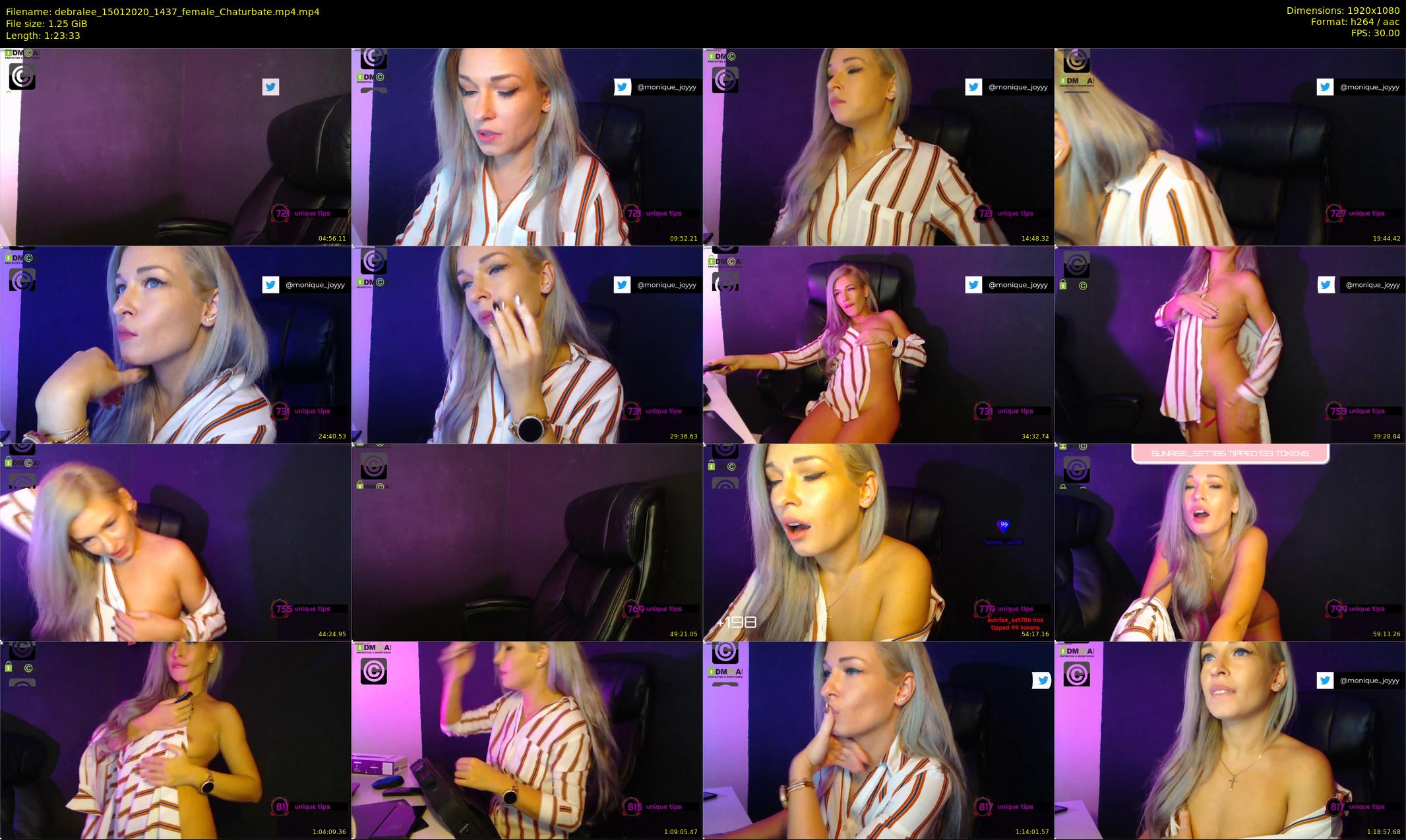 debralee — 84 minute Chaturbate female cam show recording, 1080p, Jan 15, 2020