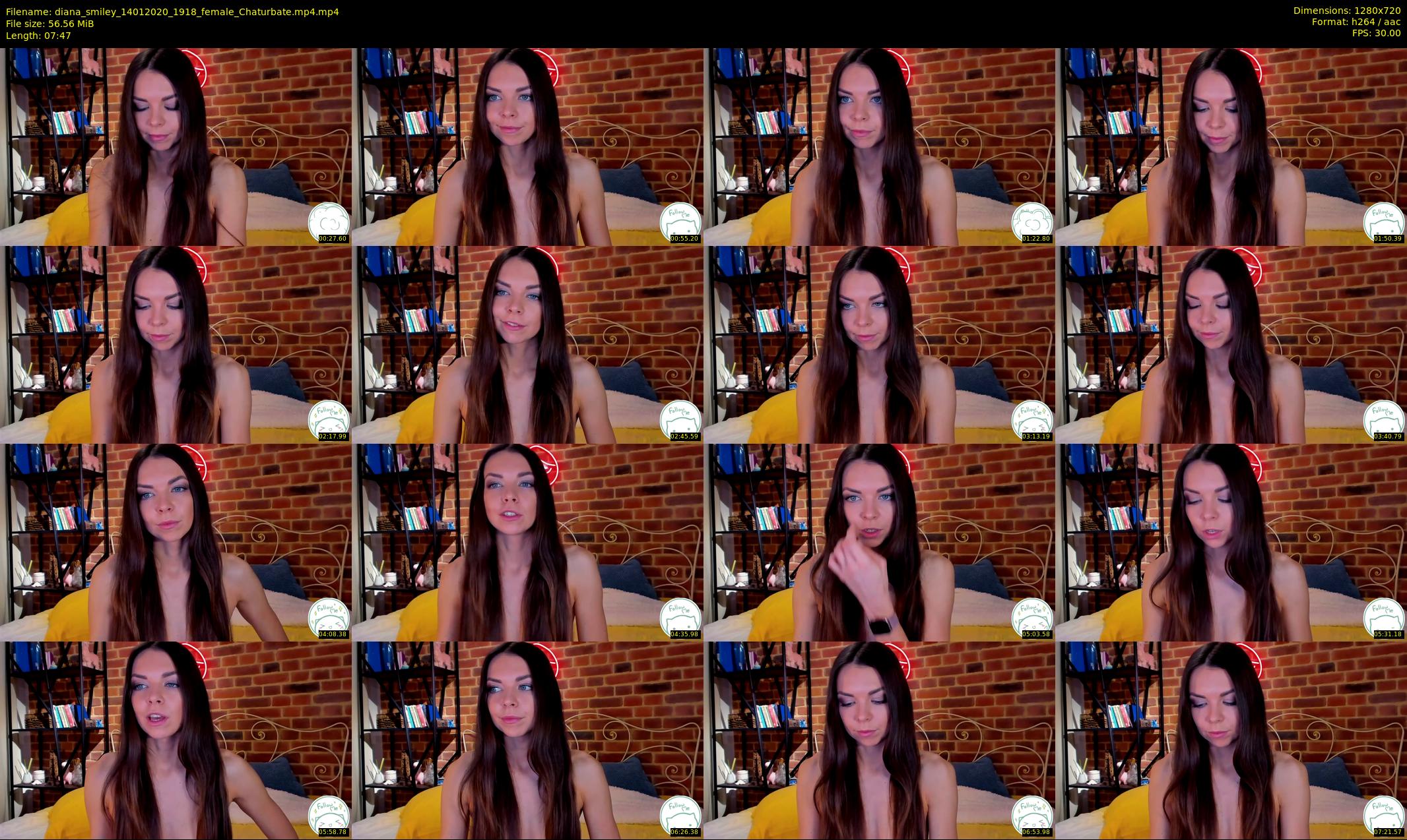 diana_smiley — 8 minute Chaturbate female cam show recording, 720p, Jan 14, 2020