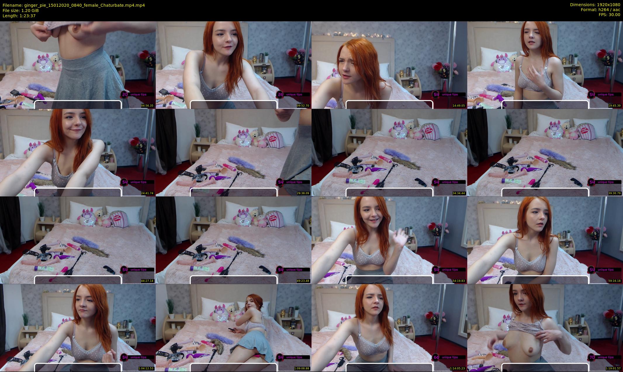 ginger_pie — 84 minute Chaturbate female cam show recording, 1080p, Jan 15, 2020