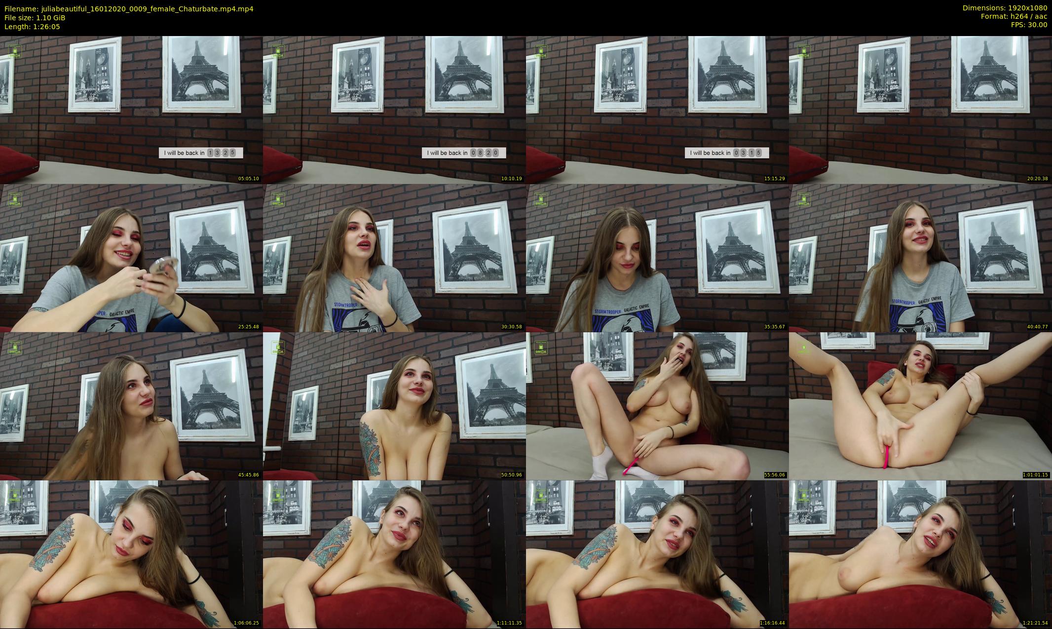 juliabeautiful — 87 minute Chaturbate female cam show recording, 1080p, Jan 16, 2020