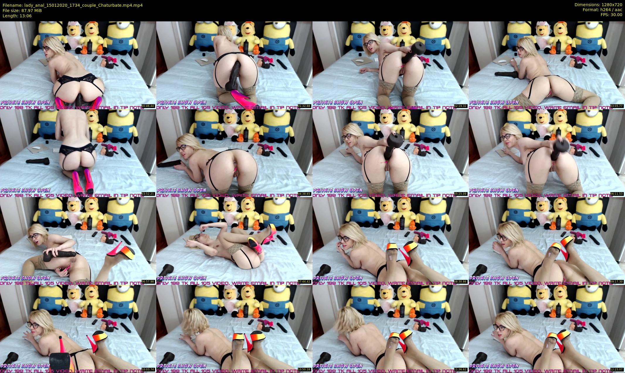 lady_anal — 14 minute Chaturbate female cam show recording, 720p, Jan 15, 2020