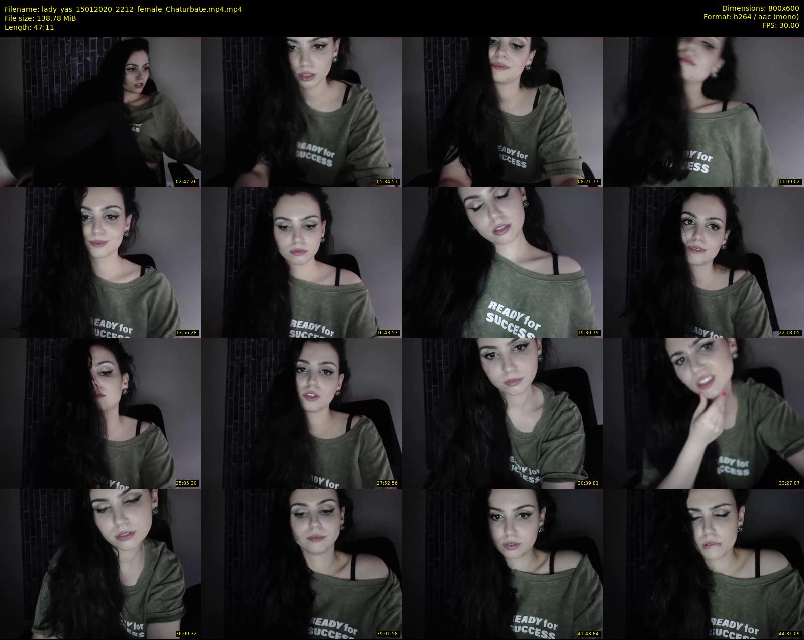 lady_yas — 48 minute Chaturbate female cam show recording, 480p, Jan 15, 2020