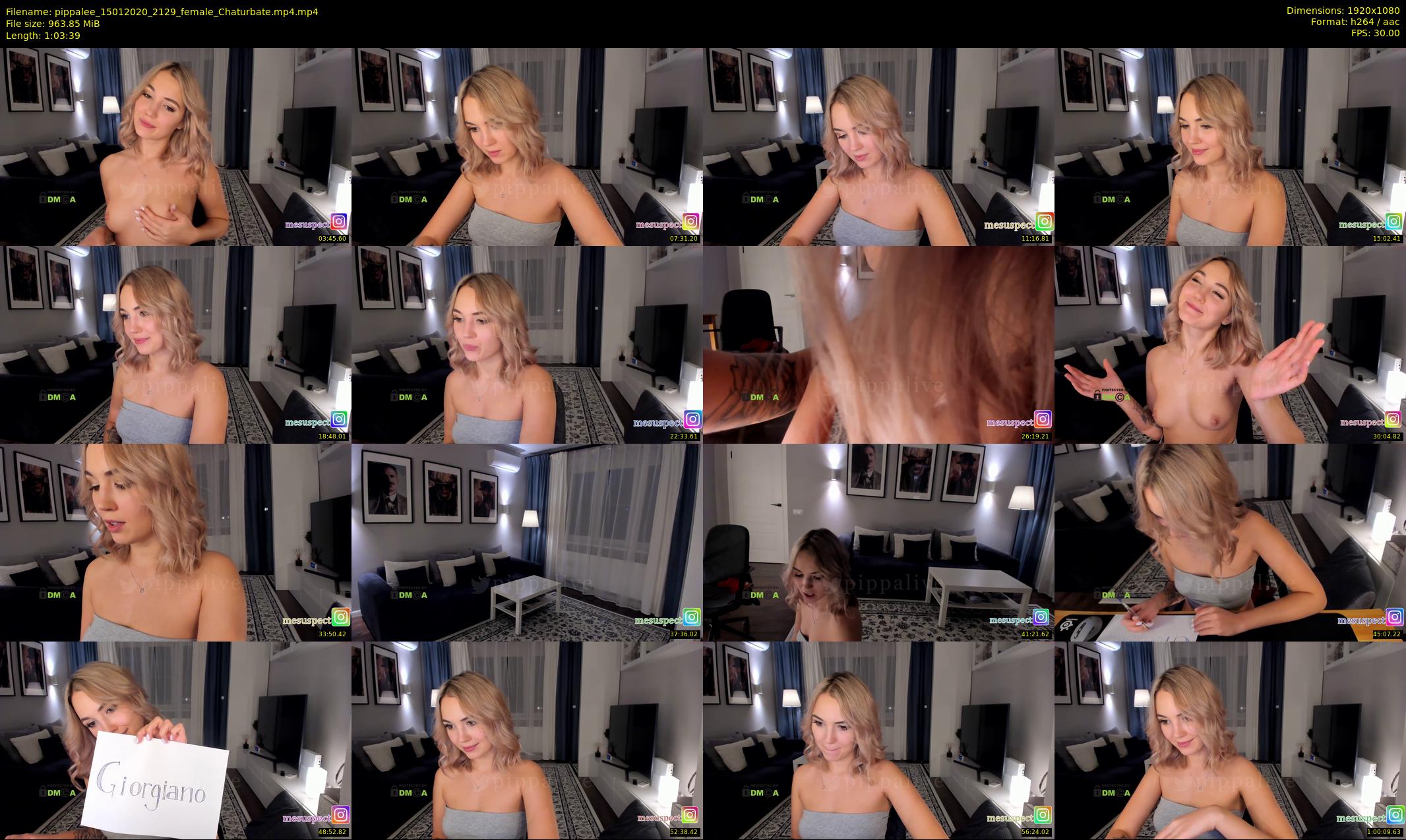 pippalee — 64 minute Chaturbate female cam show recording, 1080p, Jan 15, 2020