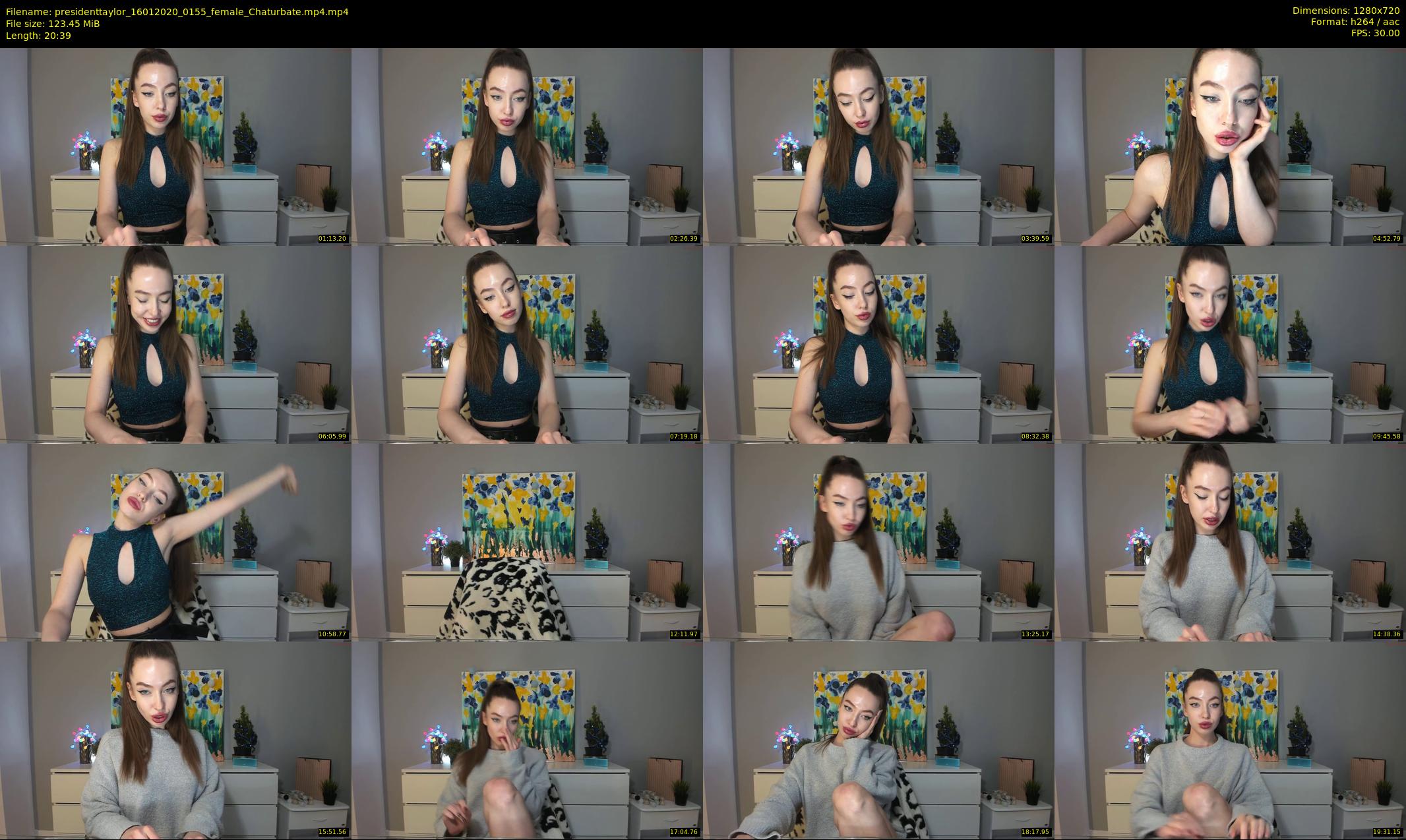 presidenttaylor — 21 minute Chaturbate female cam show recording, 720p, Jan 16, 2020