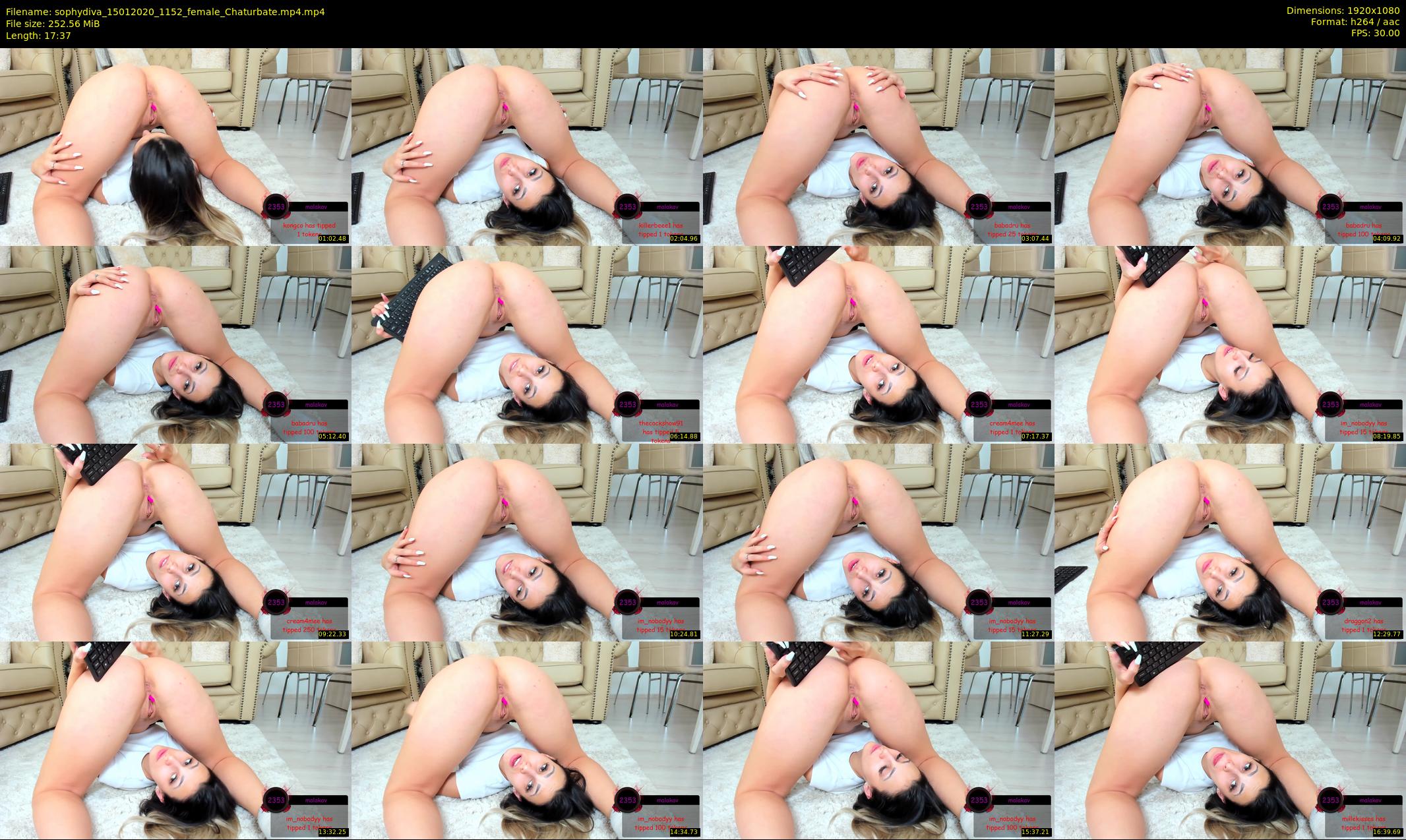 sophydiva — 18 minute Chaturbate female cam show recording, 1080p, Jan 15, 2020
