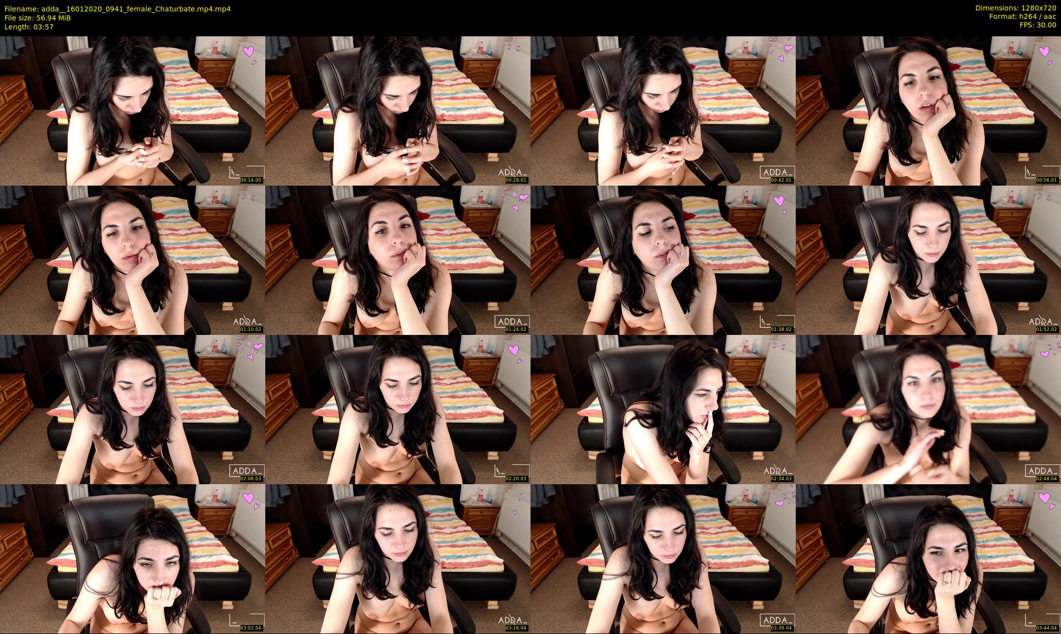 adda_ — 4 minute Chaturbate female cam show recording, 720p, Jan 16, 2020