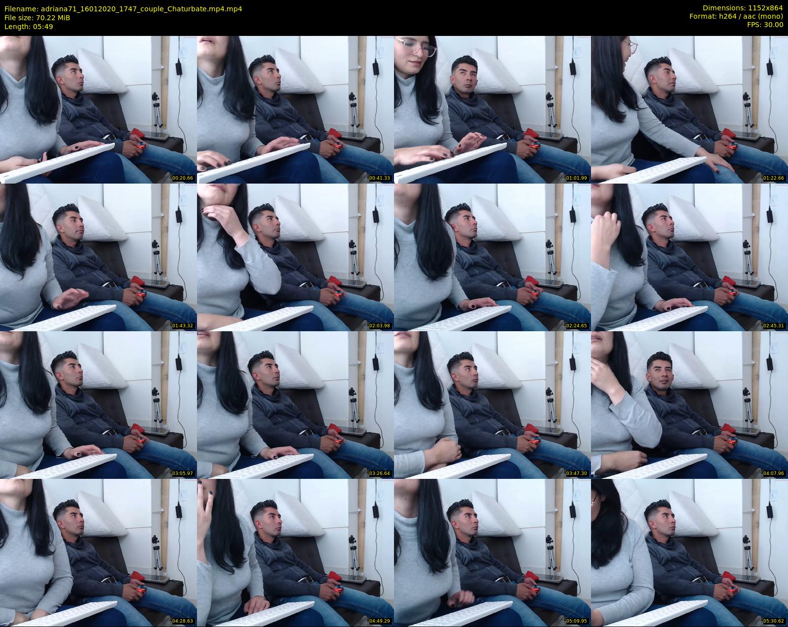 adriana71 — 6 minute Chaturbate couple cam show recording, 720p, Jan 16, 2020