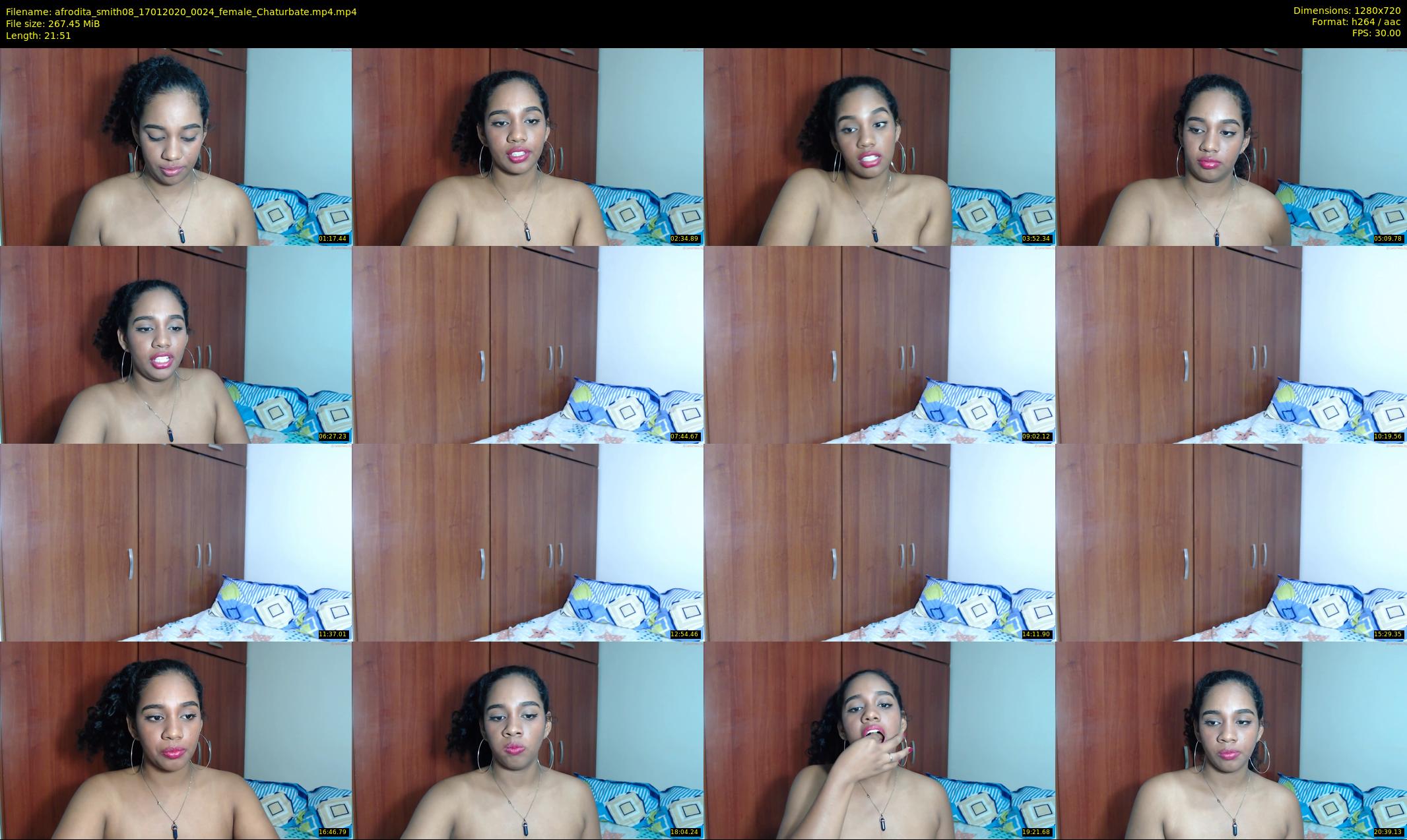 afrodita_smith08 — 22 minute Chaturbate female cam show recording, 720p, Jan 17, 2020