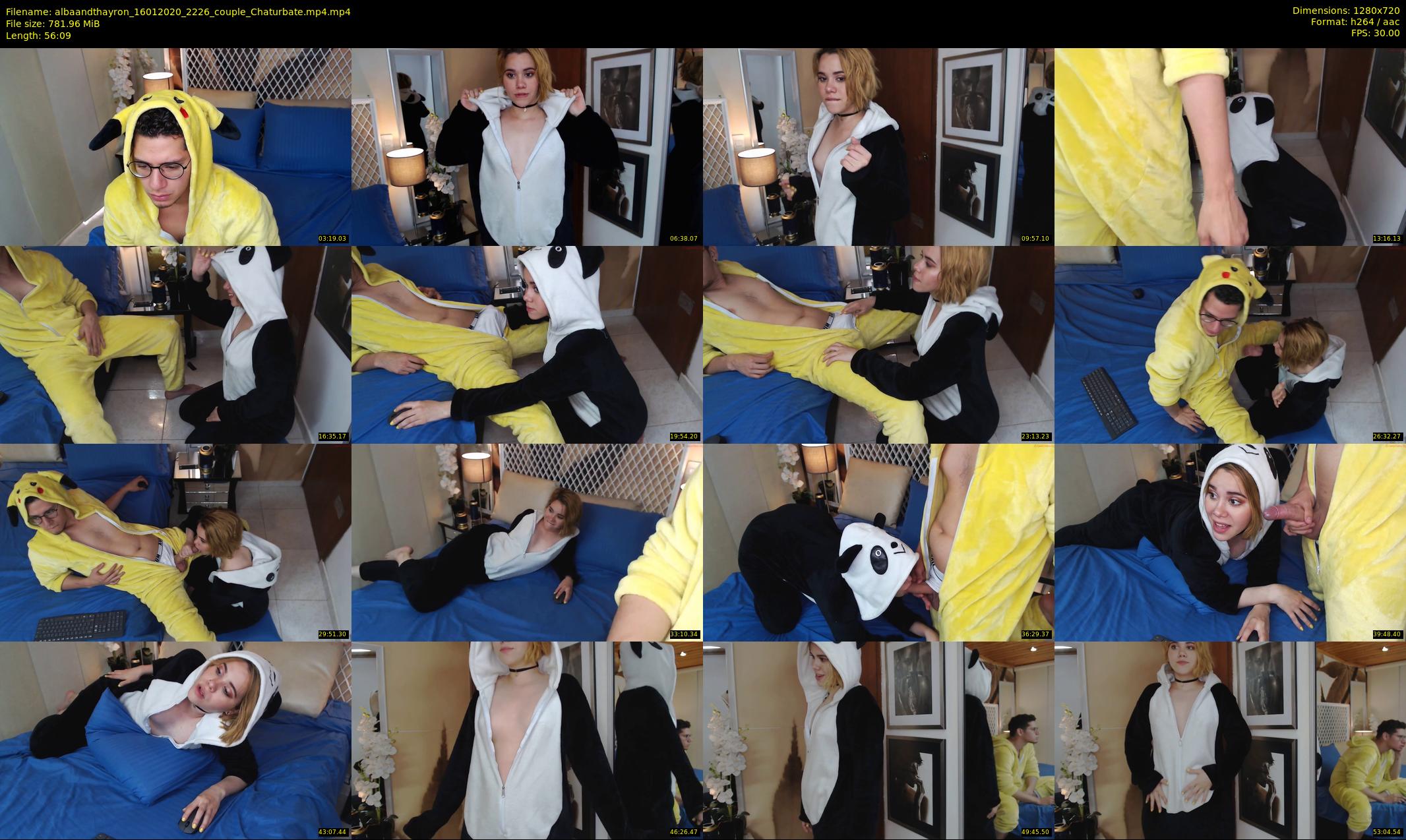 albaandthayron — 57 minute Chaturbate couple cam show recording, 720p, Jan 16, 2020