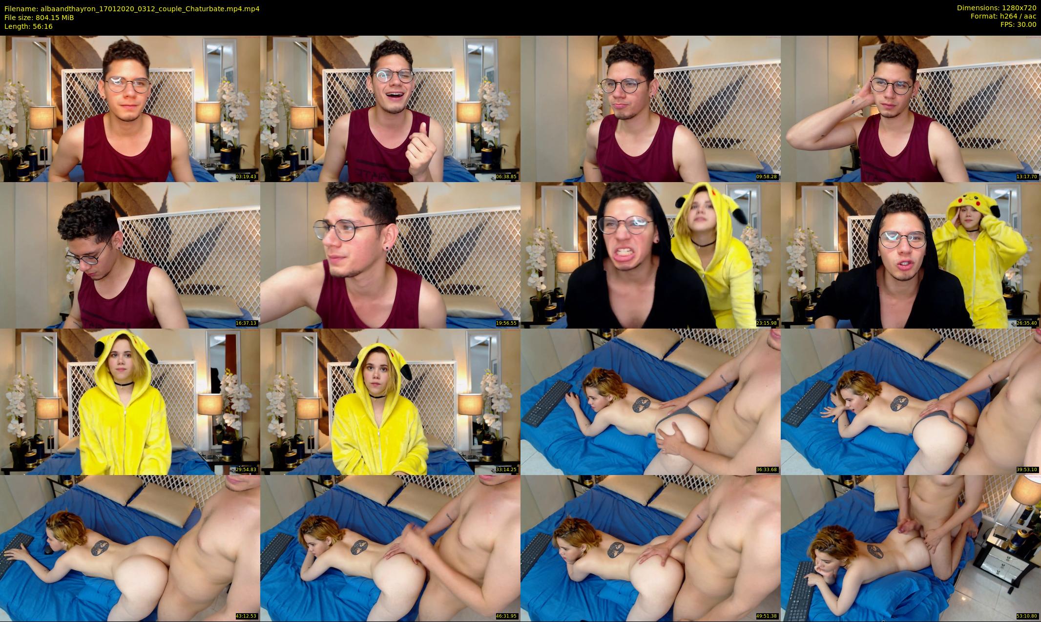albaandthayron — 57 minute Chaturbate couple cam show recording, 720p, Jan 17, 2020