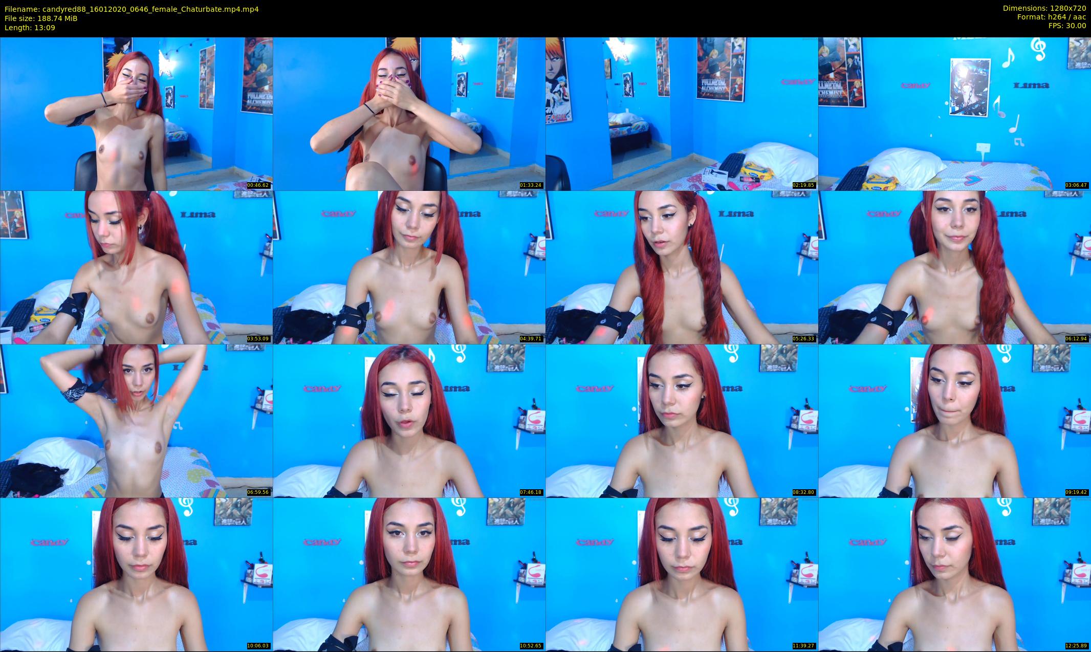 candyred88 — 14 minute Chaturbate female cam show recording, 720p, Jan 16, 2020