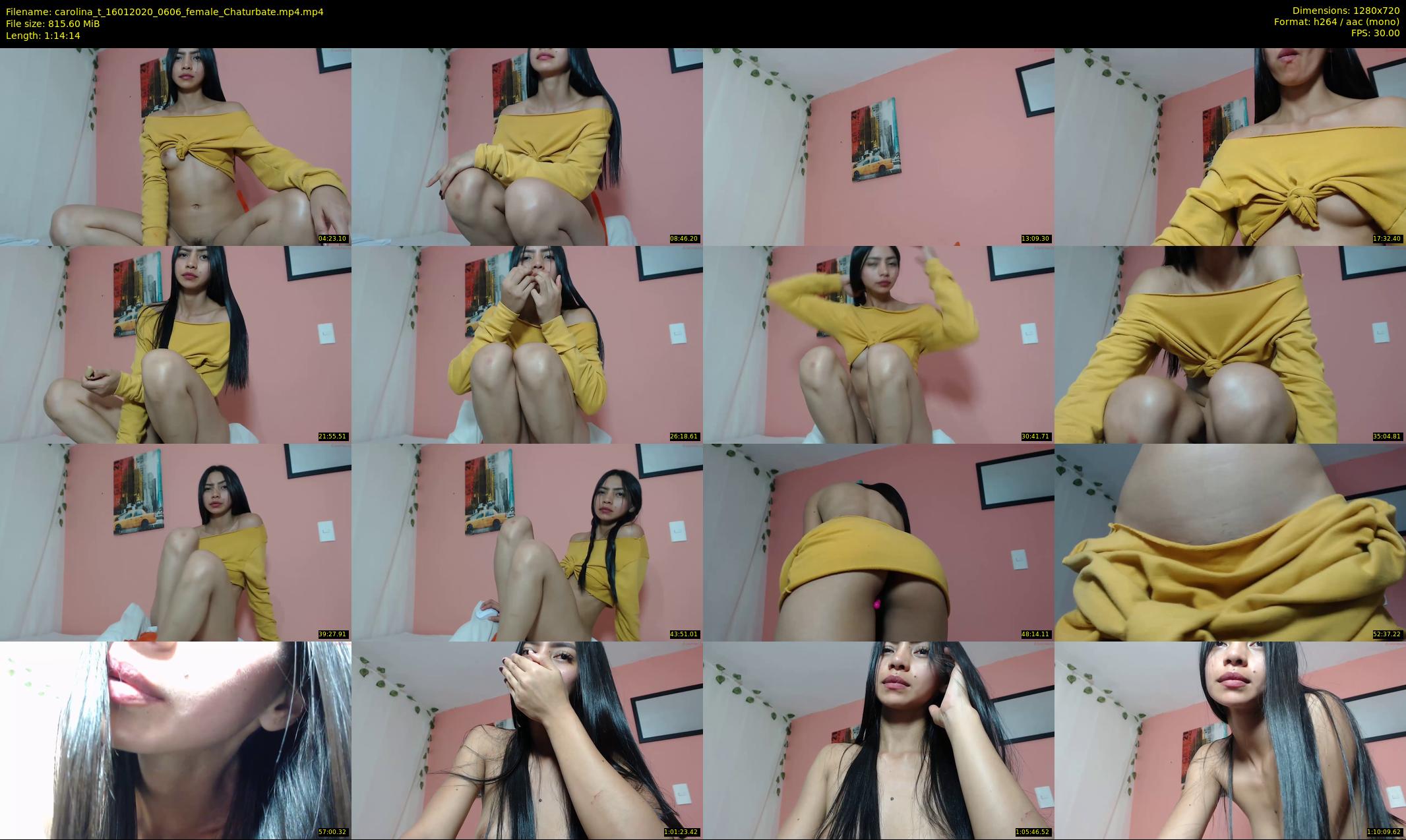 carolina_t — 75 minute Chaturbate female cam show recording, 720p, Jan 16, 2020
