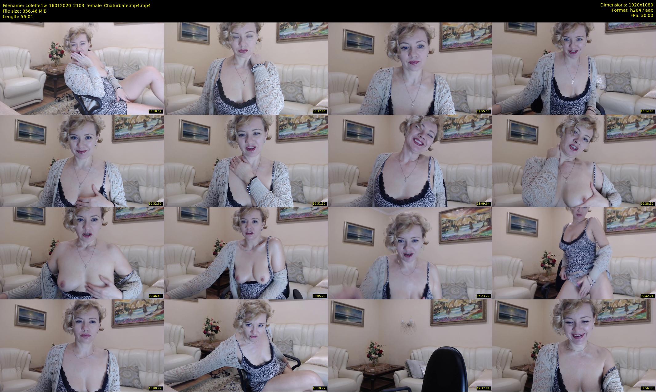 colette1w — 57 minute Chaturbate female cam show recording, 1080p, Jan 16, 2020