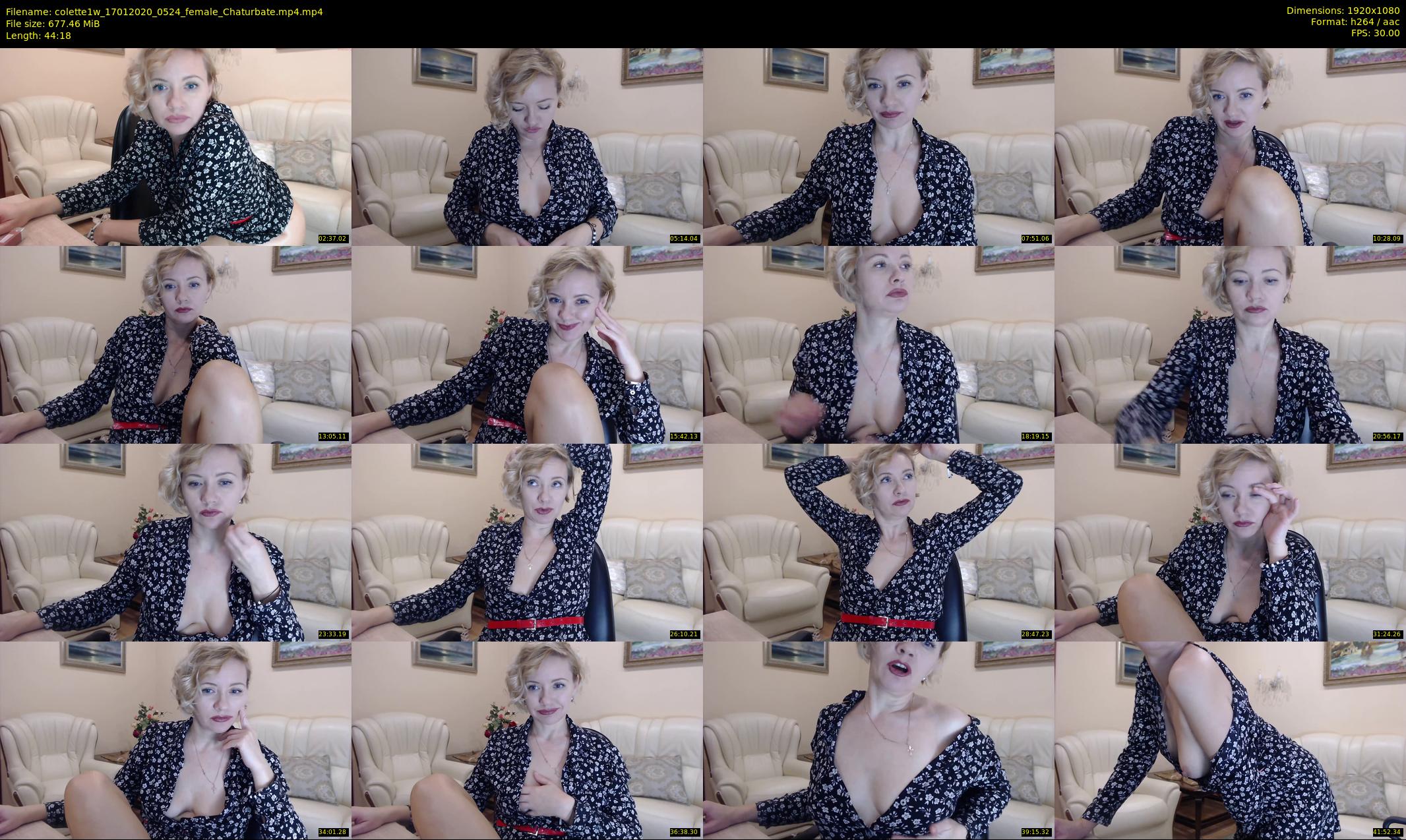 colette1w — 45 minute Chaturbate female cam show recording, 1080p, Jan 17, 2020