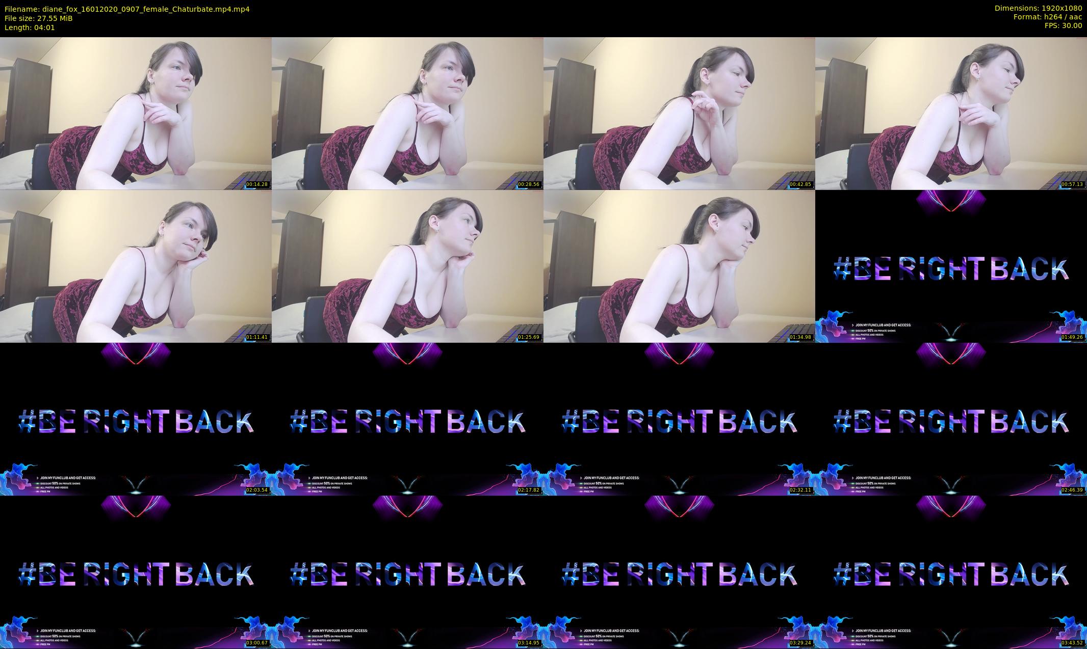 diane_fox — 5 minute Chaturbate female cam show recording, 1080p, Jan 16, 2020