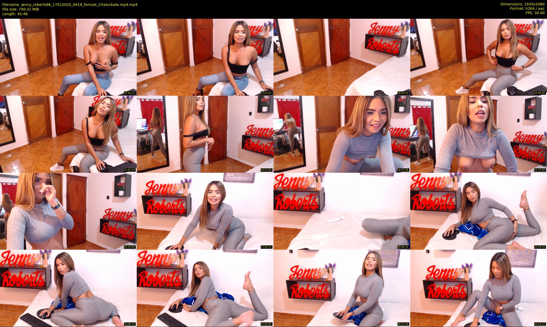 jenny_roberts96 — 46 minute Chaturbate female cam show recording, 1080p, Jan 17, 2020