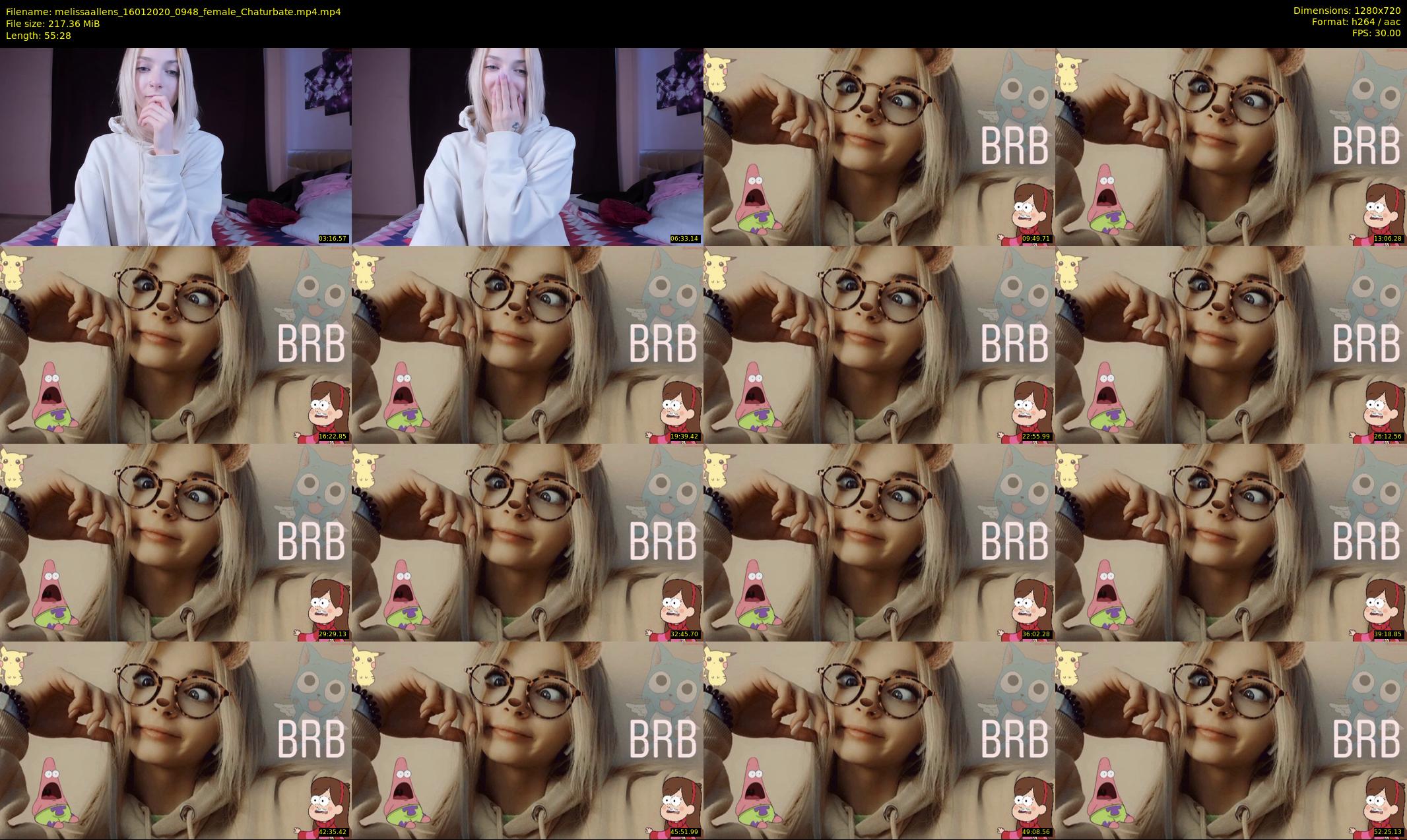 melissaallens — 56 minute Chaturbate female cam show recording, 720p, Jan 16, 2020
