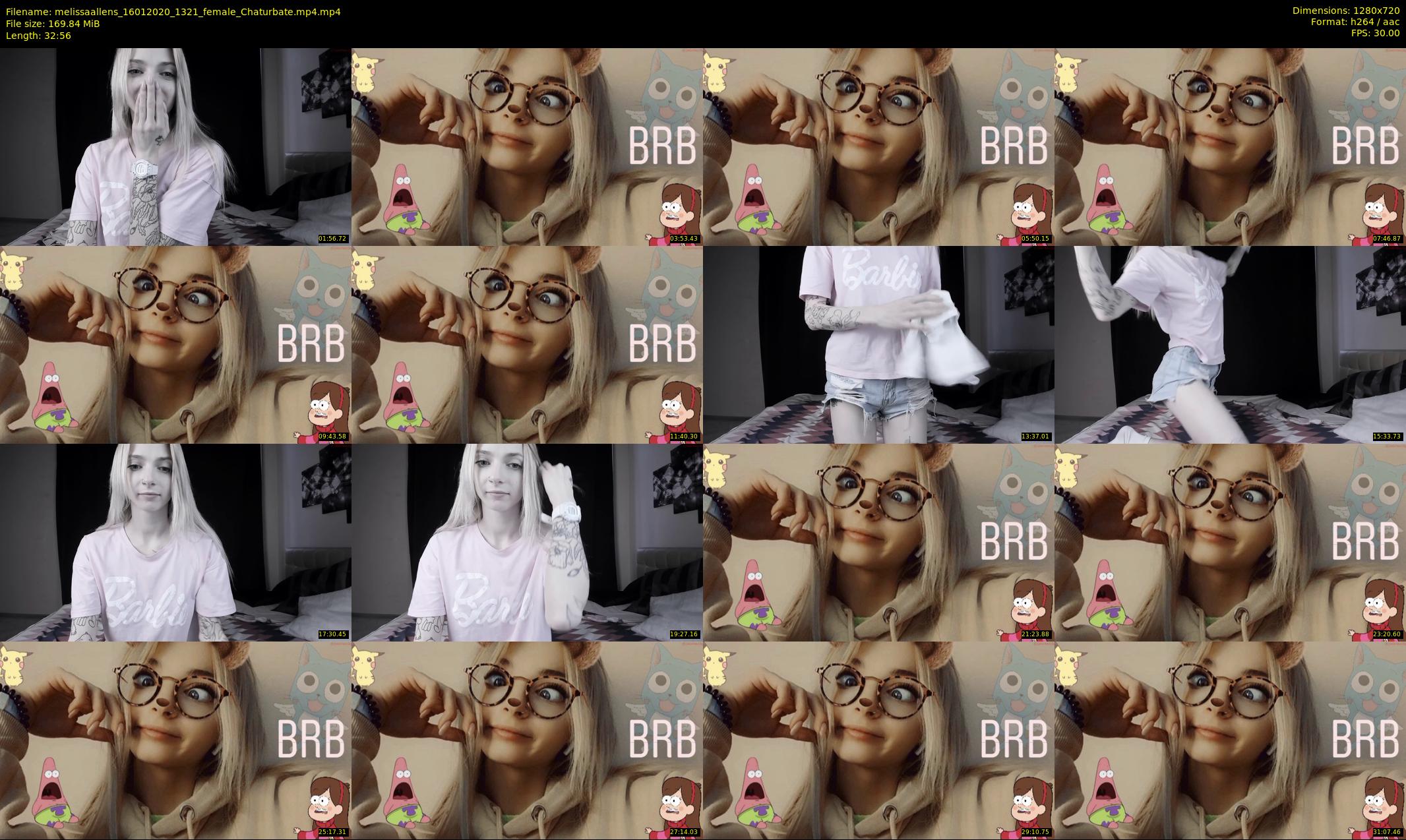 melissaallens — 33 minute Chaturbate female cam show recording, 720p, Jan 16, 2020