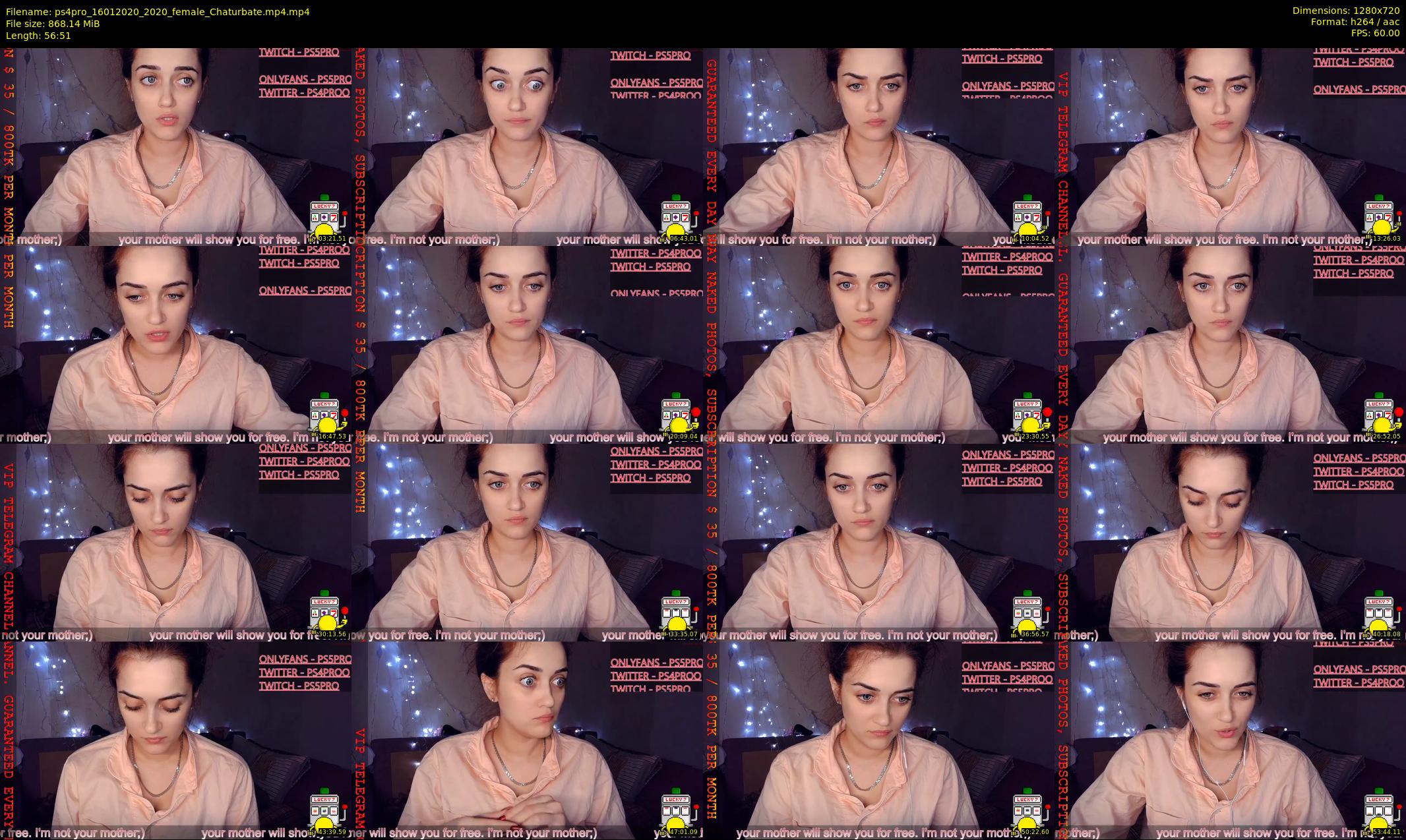 ps4pro — 57 minute Chaturbate female cam show recording, 720p, Jan 16, 2020