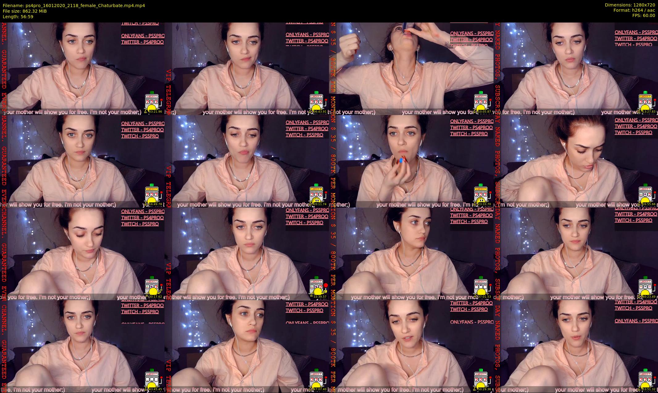ps4pro — 57 minute Chaturbate female cam show recording, 720p, Jan 16, 2020