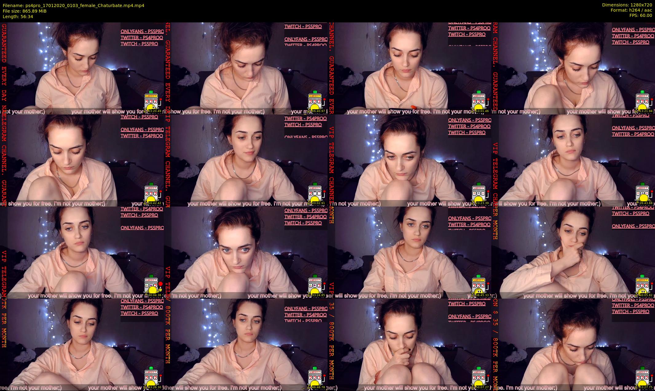 ps4pro — 57 minute Chaturbate female cam show recording, 720p, Jan 17, 2020