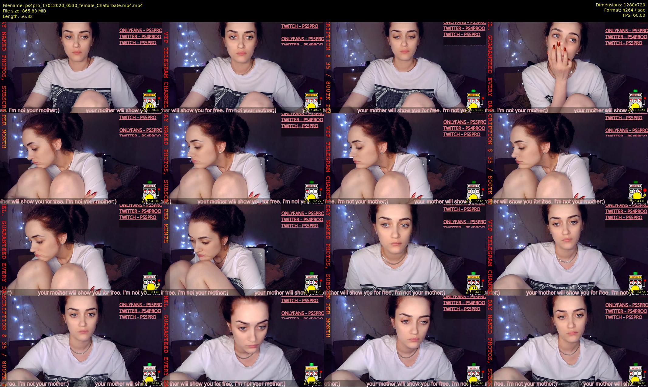 ps4pro — 57 minute Chaturbate female cam show recording, 720p, Jan 17, 2020