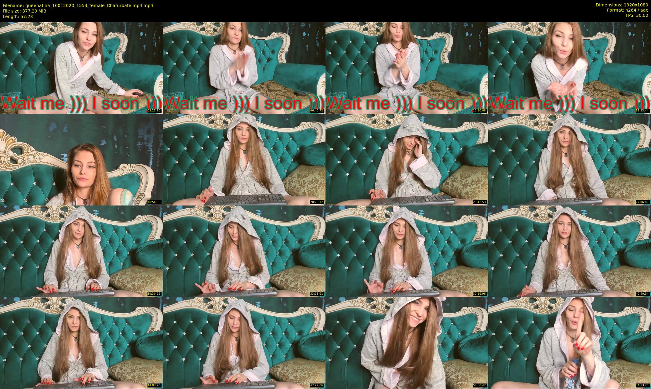 queenafina — 58 minute Chaturbate female cam show recording, 1080p, Jan 16, 2020