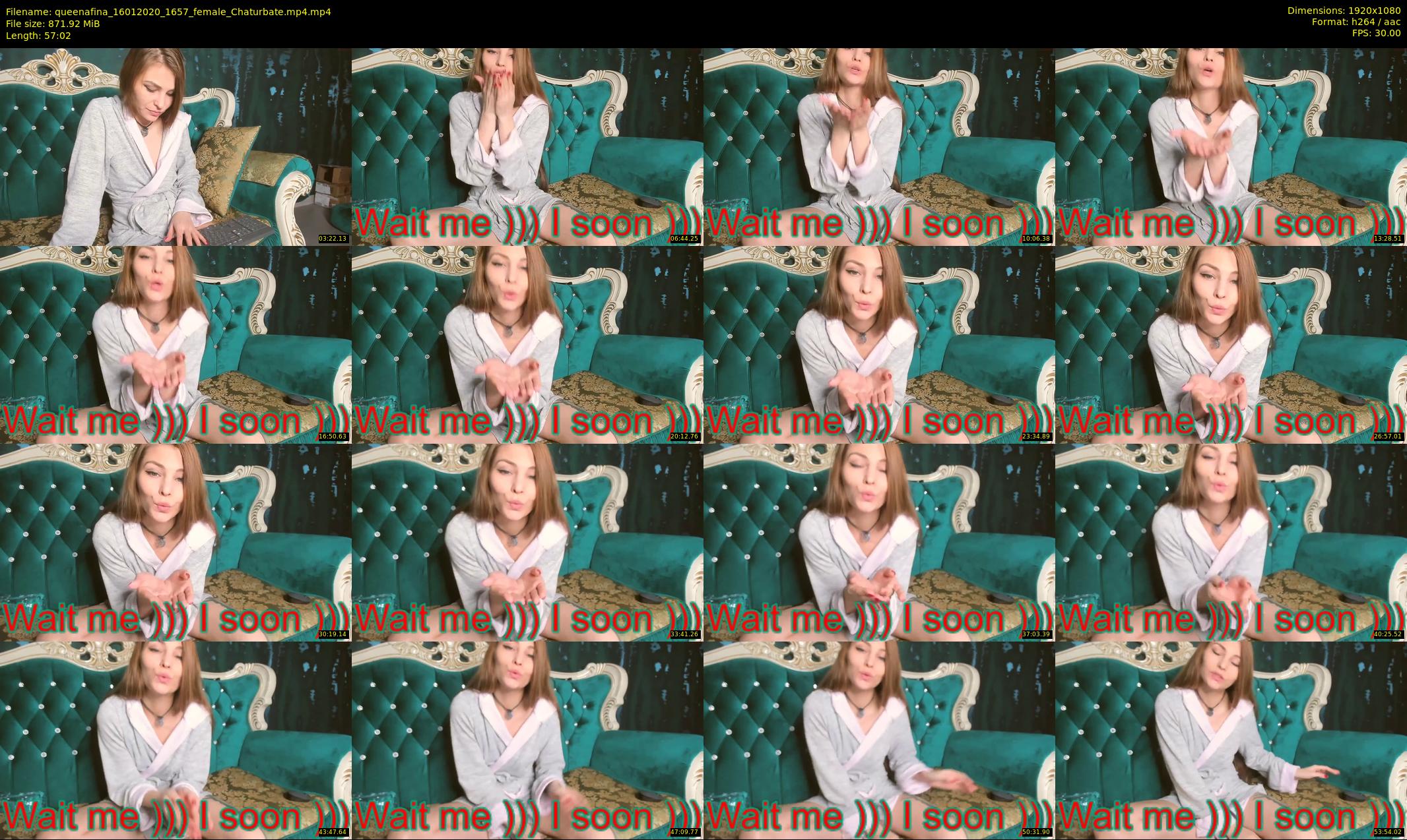 queenafina — 58 minute Chaturbate female cam show recording, 1080p, Jan 16, 2020