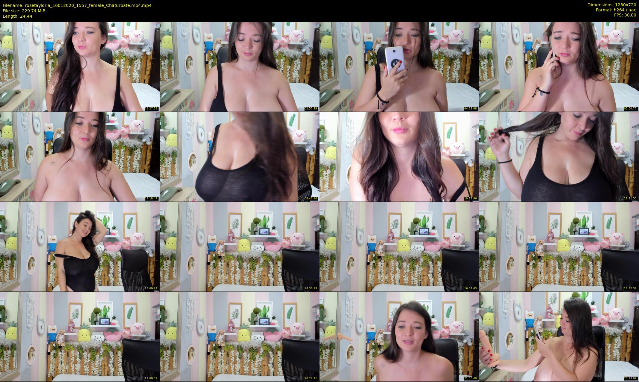 rosetaylorla — 25 minute Chaturbate female cam show recording, 720p, Jan 16, 2020