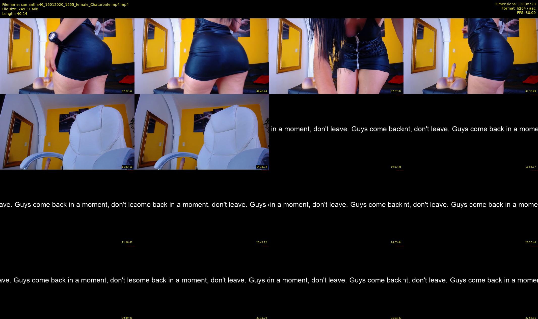 samantha46 — 41 minute Chaturbate female cam show recording, 720p, Jan 16, 2020