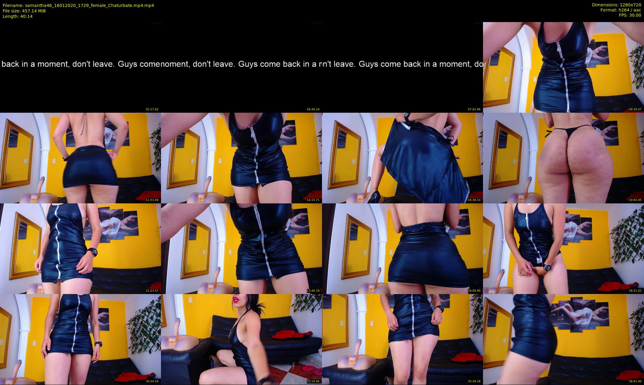 samantha46 — 41 minute Chaturbate female cam show recording, 720p, Jan 16, 2020