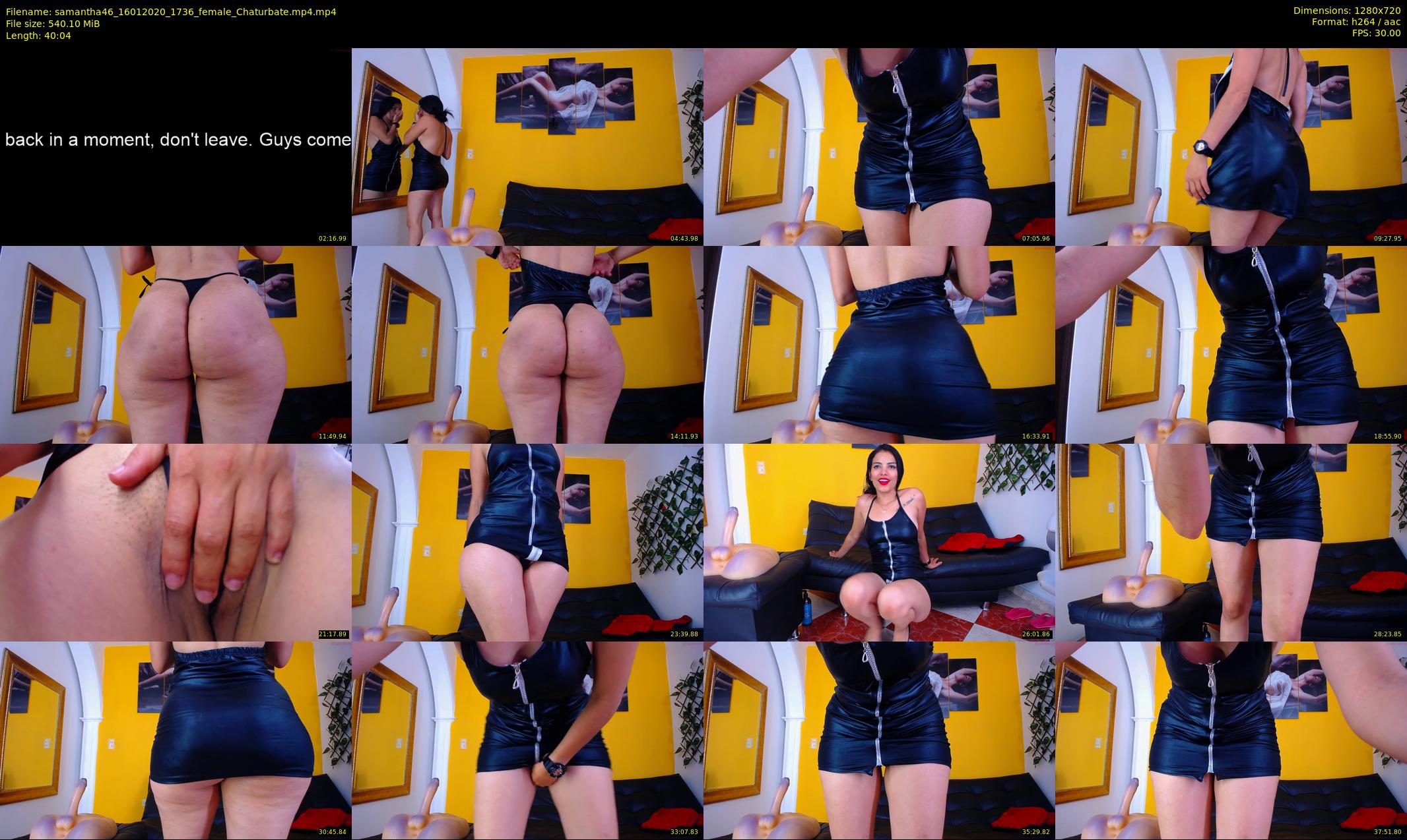 samantha46 — 41 minute Chaturbate female cam show recording, 720p, Jan 16, 2020