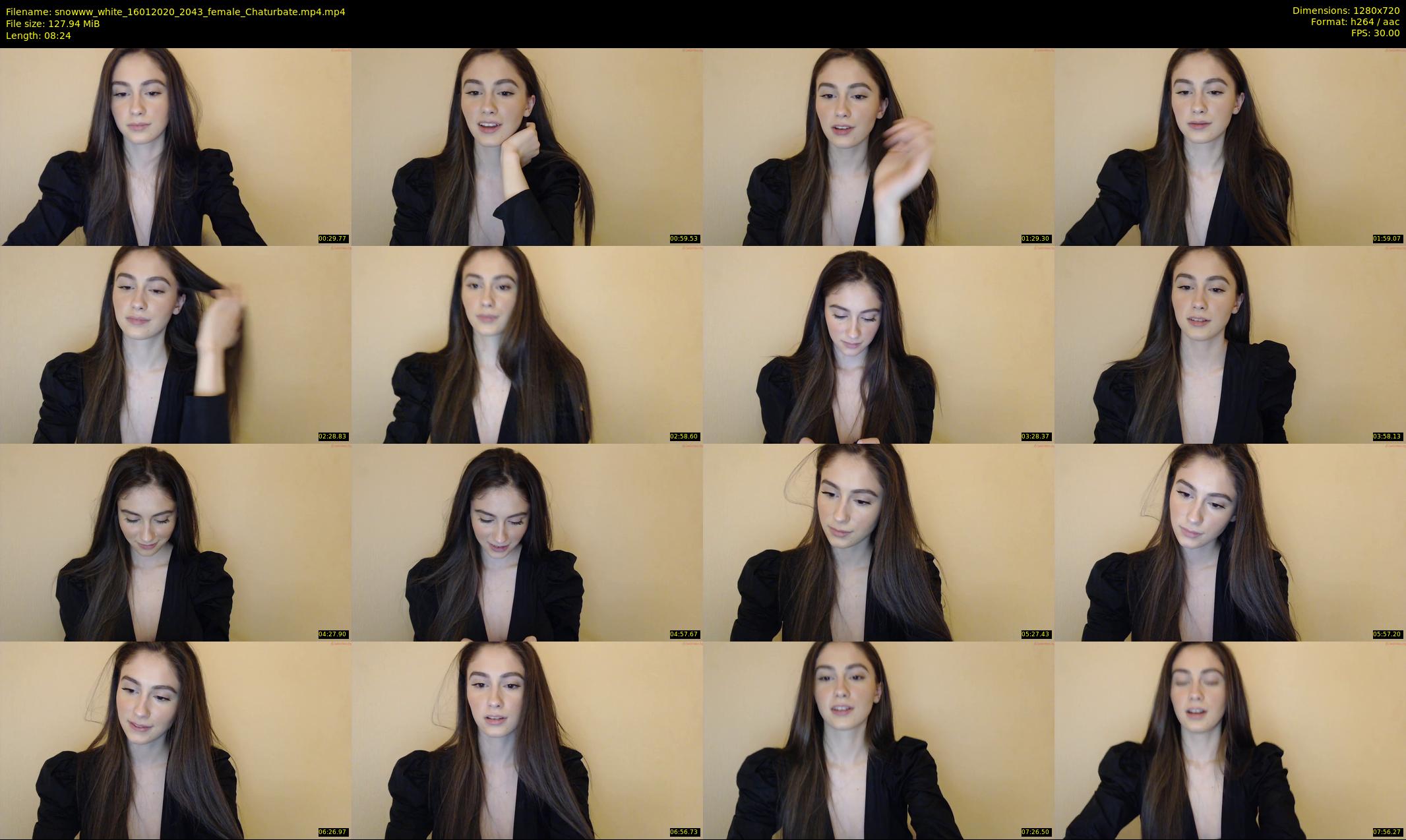 snowww_white — 9 minute Chaturbate female cam show recording, 720p, Jan 16, 2020