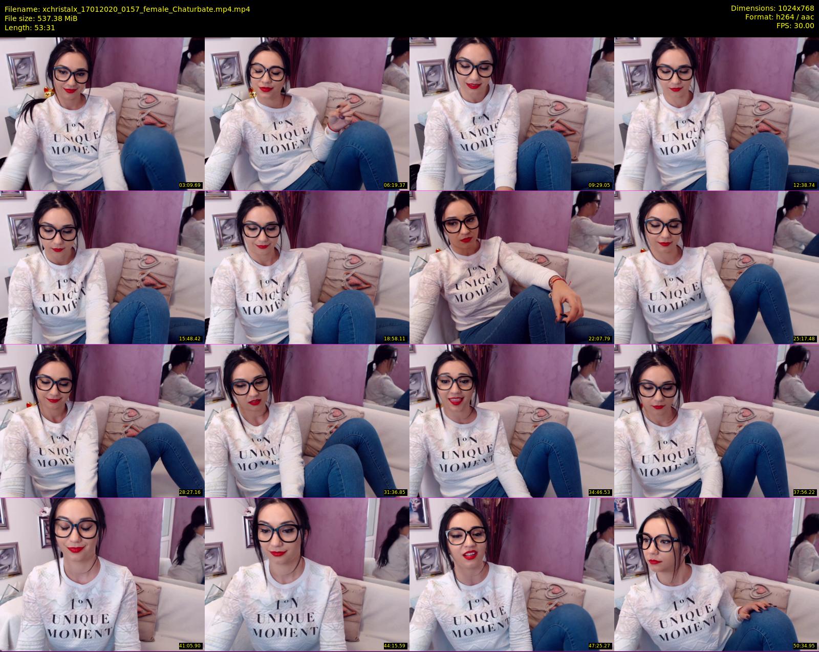 xchristalx — 54 minute Chaturbate female cam show recording, 720p, Jan 17, 2020