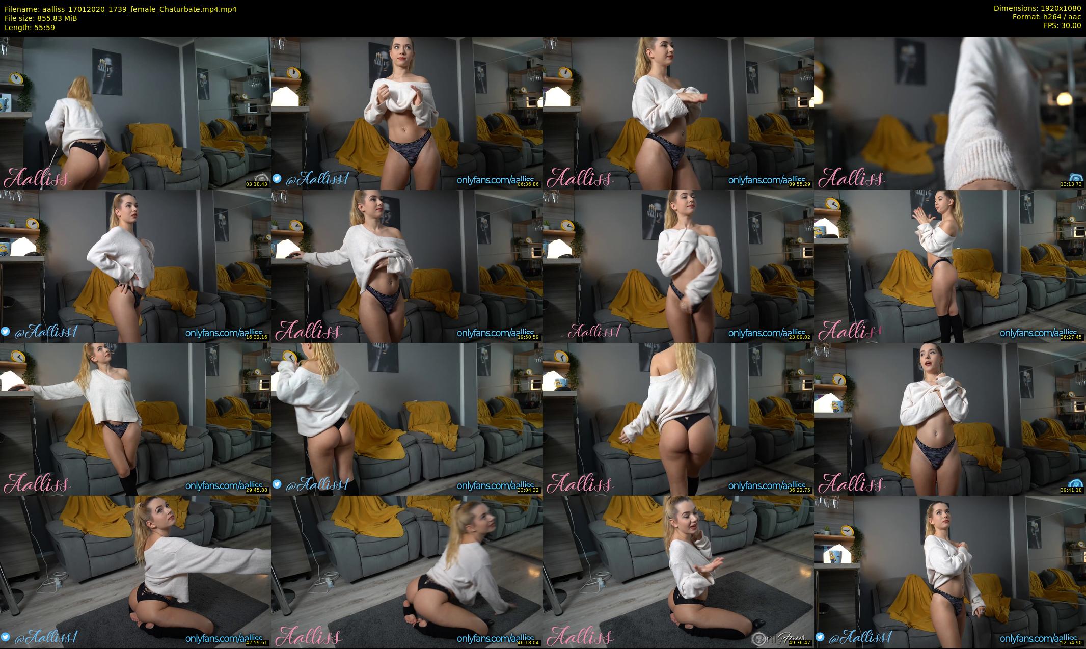 aalliss — 56 minute Chaturbate female cam show recording, 1080p, Jan 17, 2020