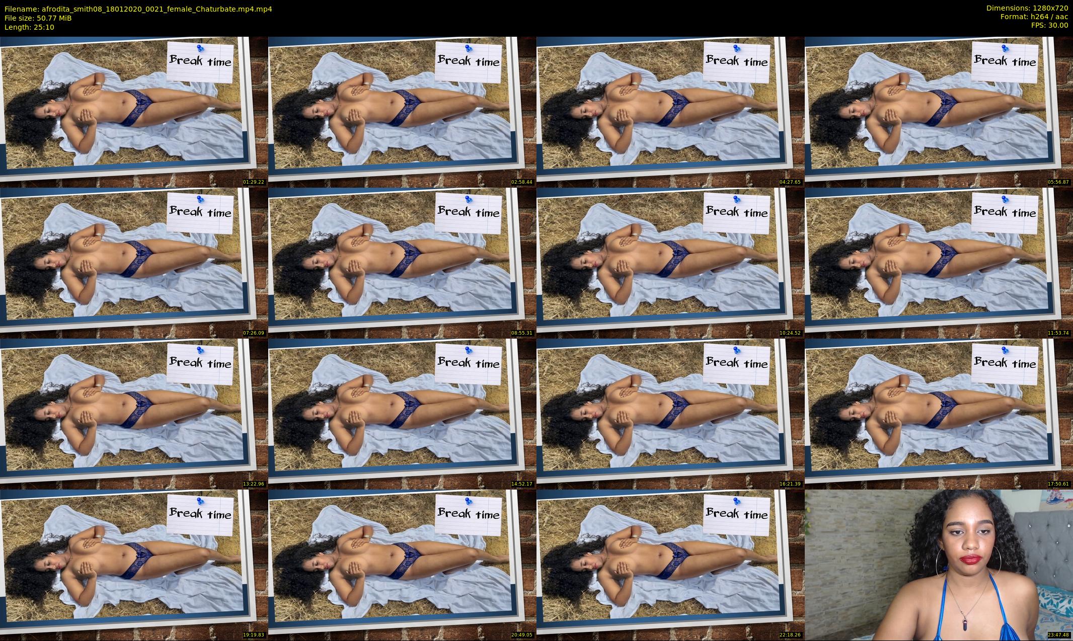 afrodita_smith08 — 26 minute Chaturbate female cam show recording, 720p, Jan 18, 2020