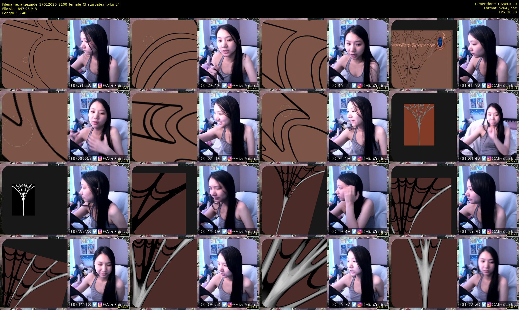 alizezaide — 56 minute Chaturbate female cam show recording, 1080p, Jan 17, 2020