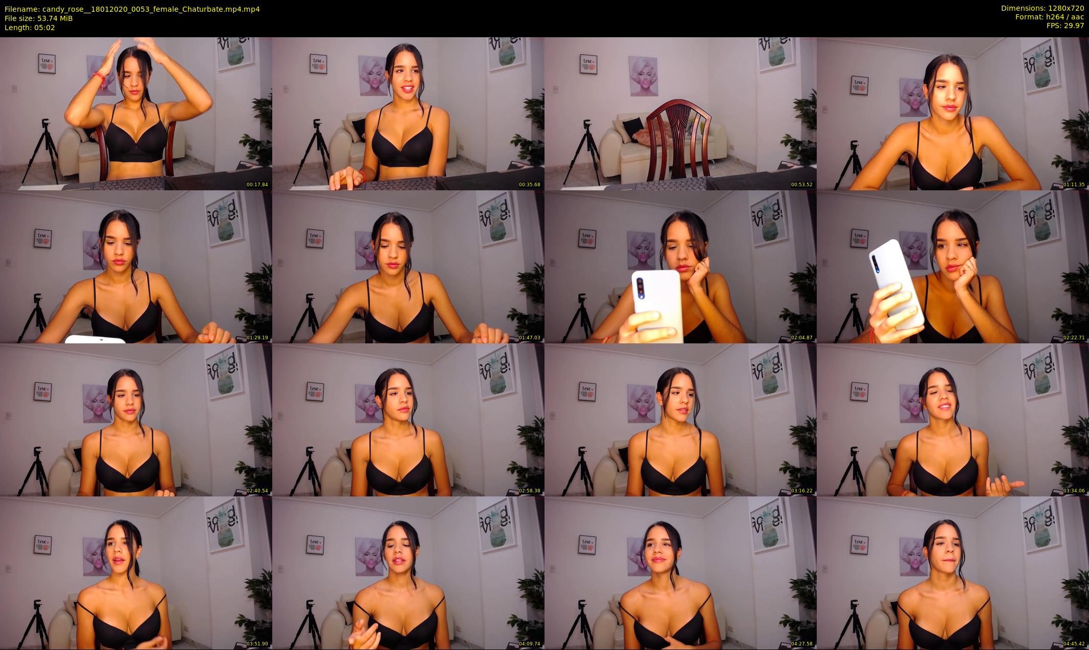candy_rose_ — 6 minute Chaturbate female cam show recording, 720p, Jan 18, 2020