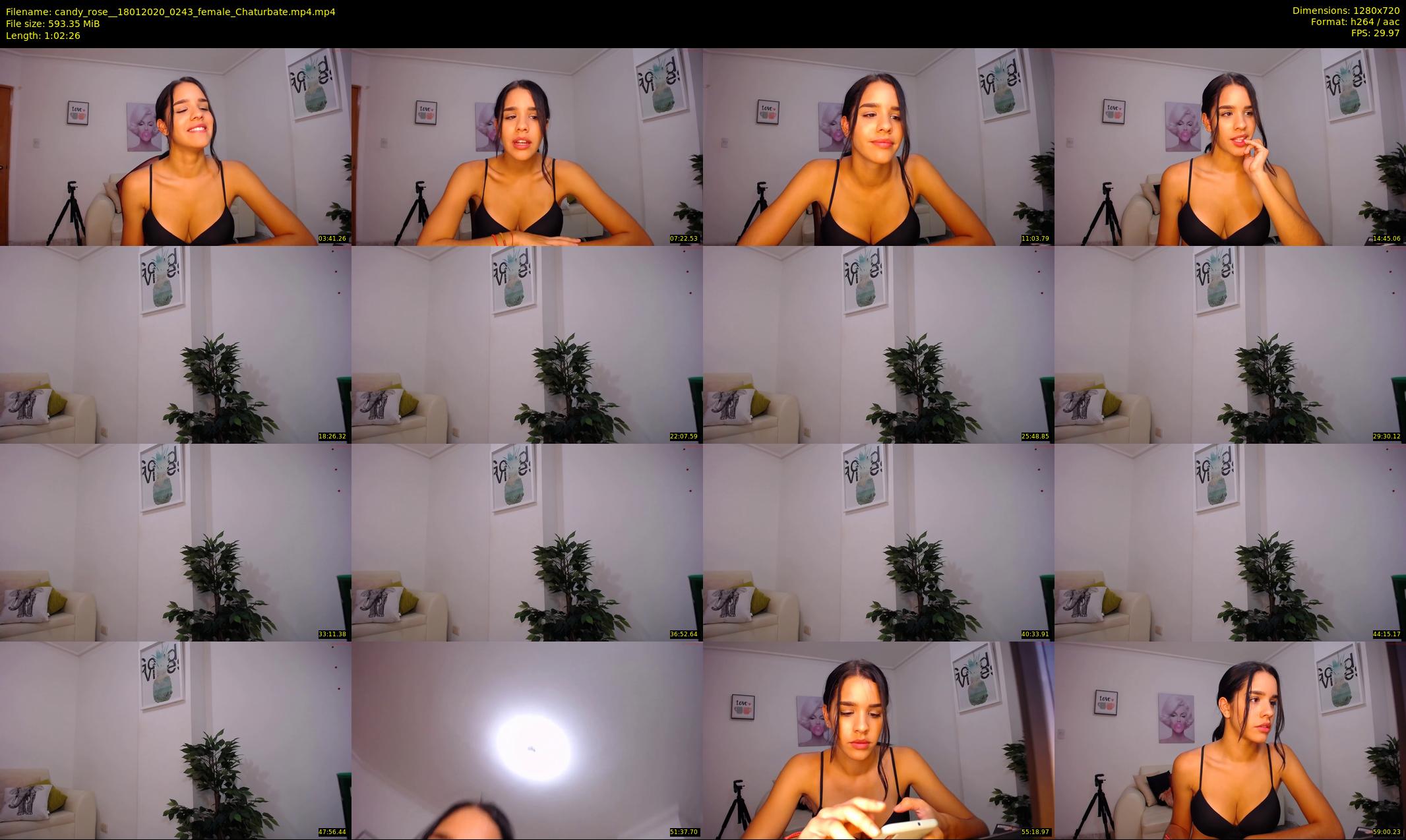 candy_rose_ — 63 minute Chaturbate female cam show recording, 720p, Jan 18, 2020