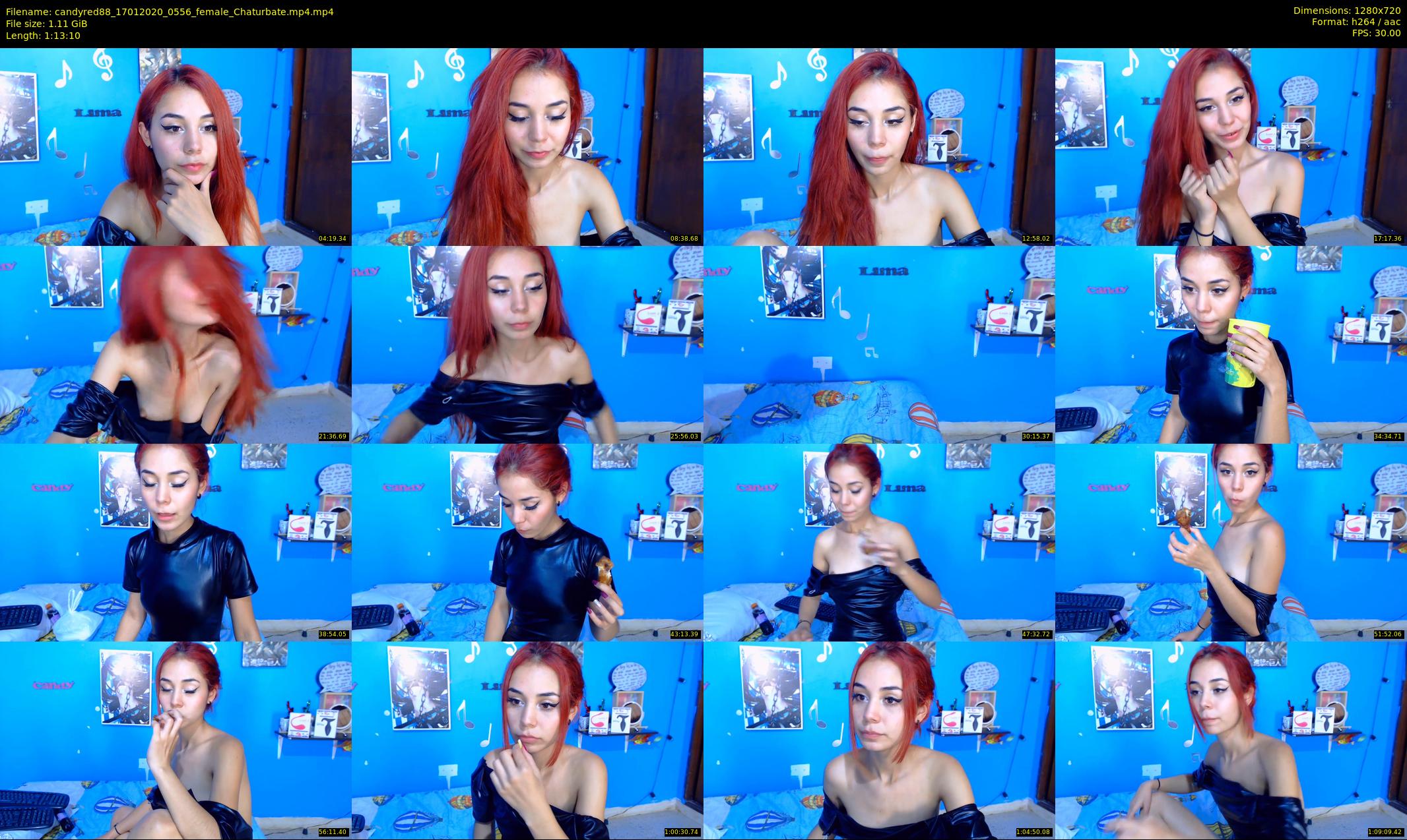 candyred88 — 74 minute Chaturbate female cam show recording, 720p, Jan 17, 2020
