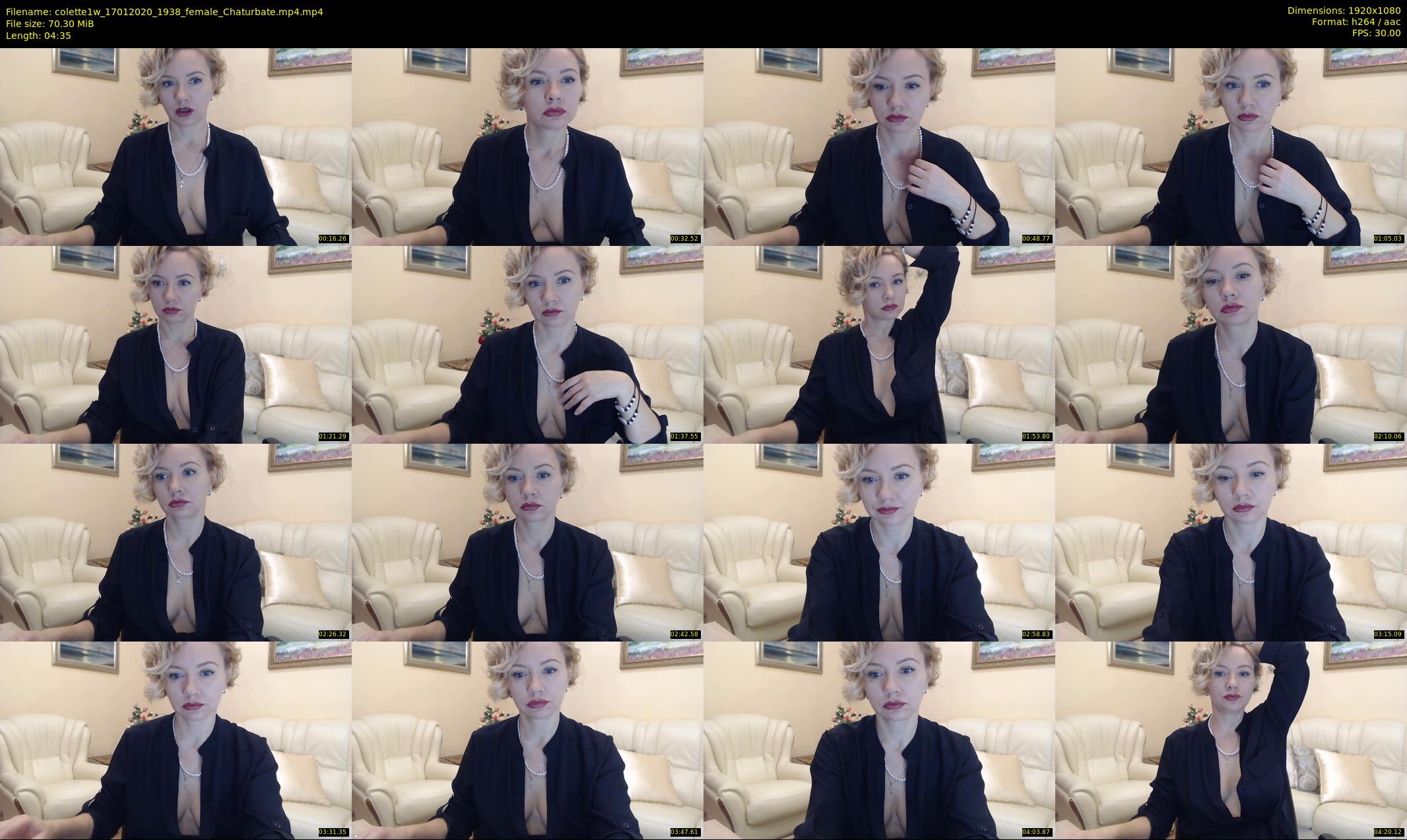 colette1w — 5 minute Chaturbate female cam show recording, 1080p, Jan 17, 2020