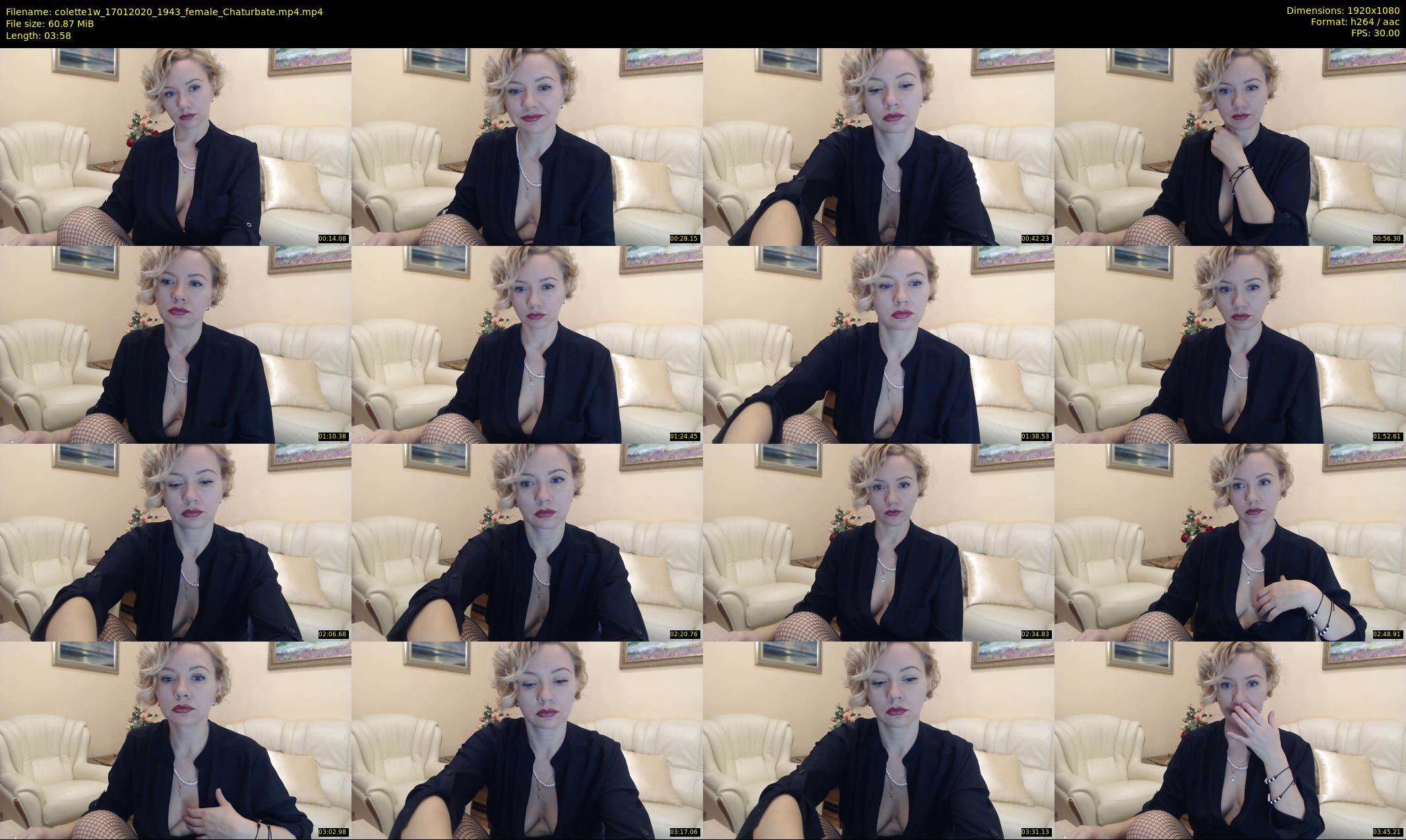 colette1w — 4 minute Chaturbate female cam show recording, 1080p, Jan 17, 2020