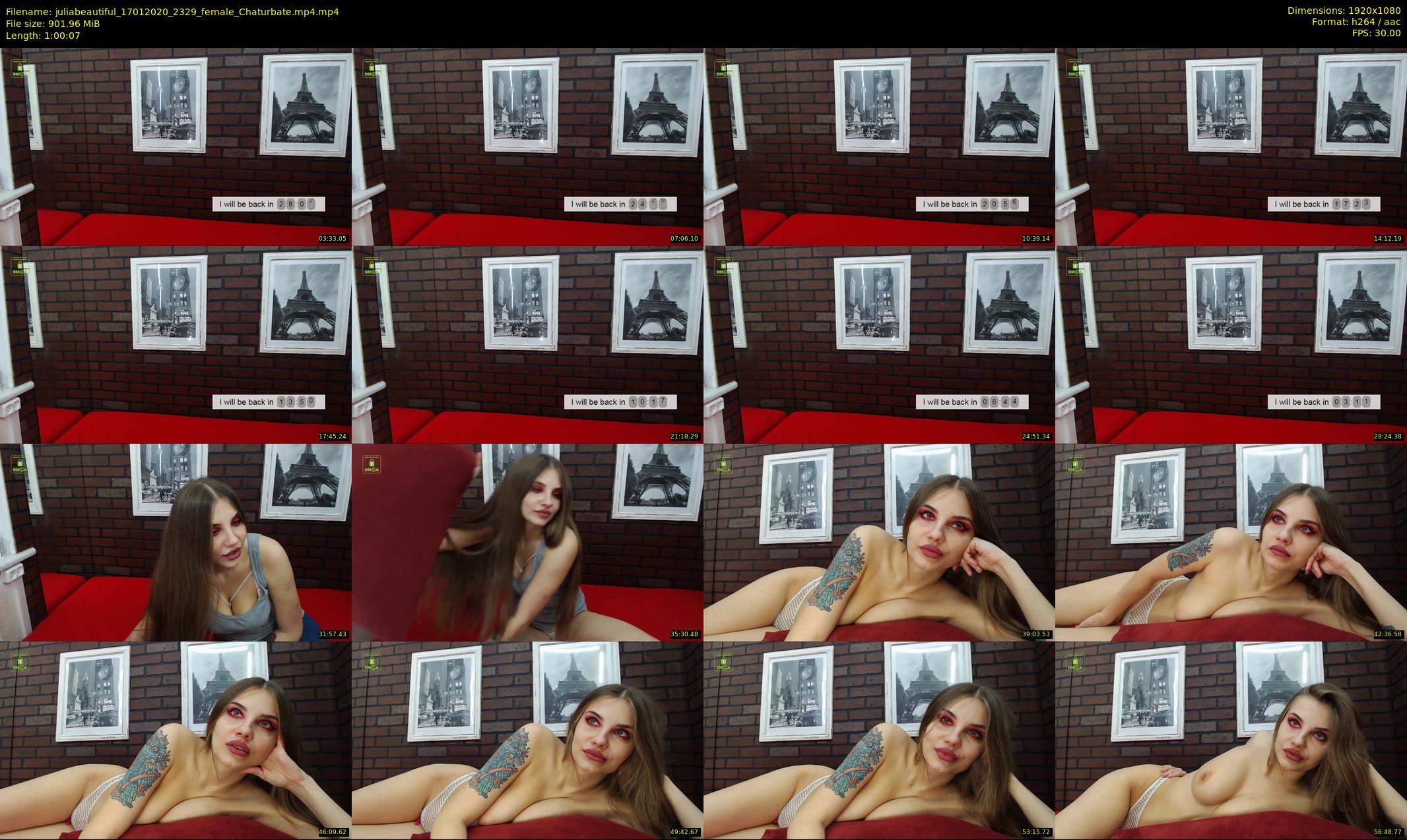 juliabeautiful — 61 minute Chaturbate female cam show recording, 1080p, Jan 17, 2020