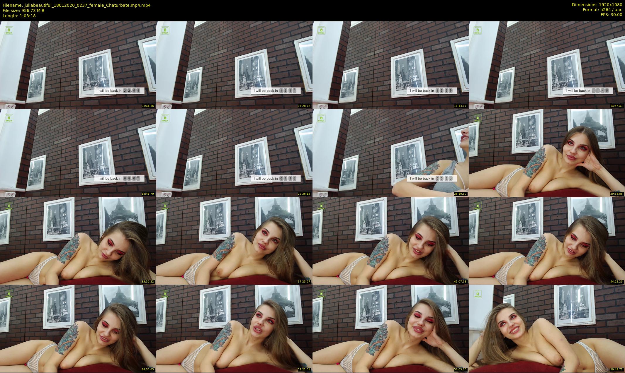 juliabeautiful — 64 minute Chaturbate female cam show recording, 1080p, Jan 18, 2020