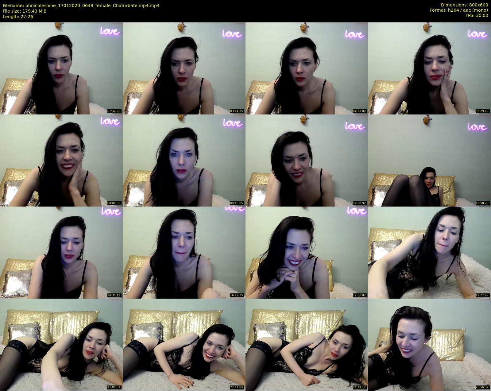 ohnicoleshine — 28 minute Chaturbate female cam show recording, 480p, Jan 17, 2020