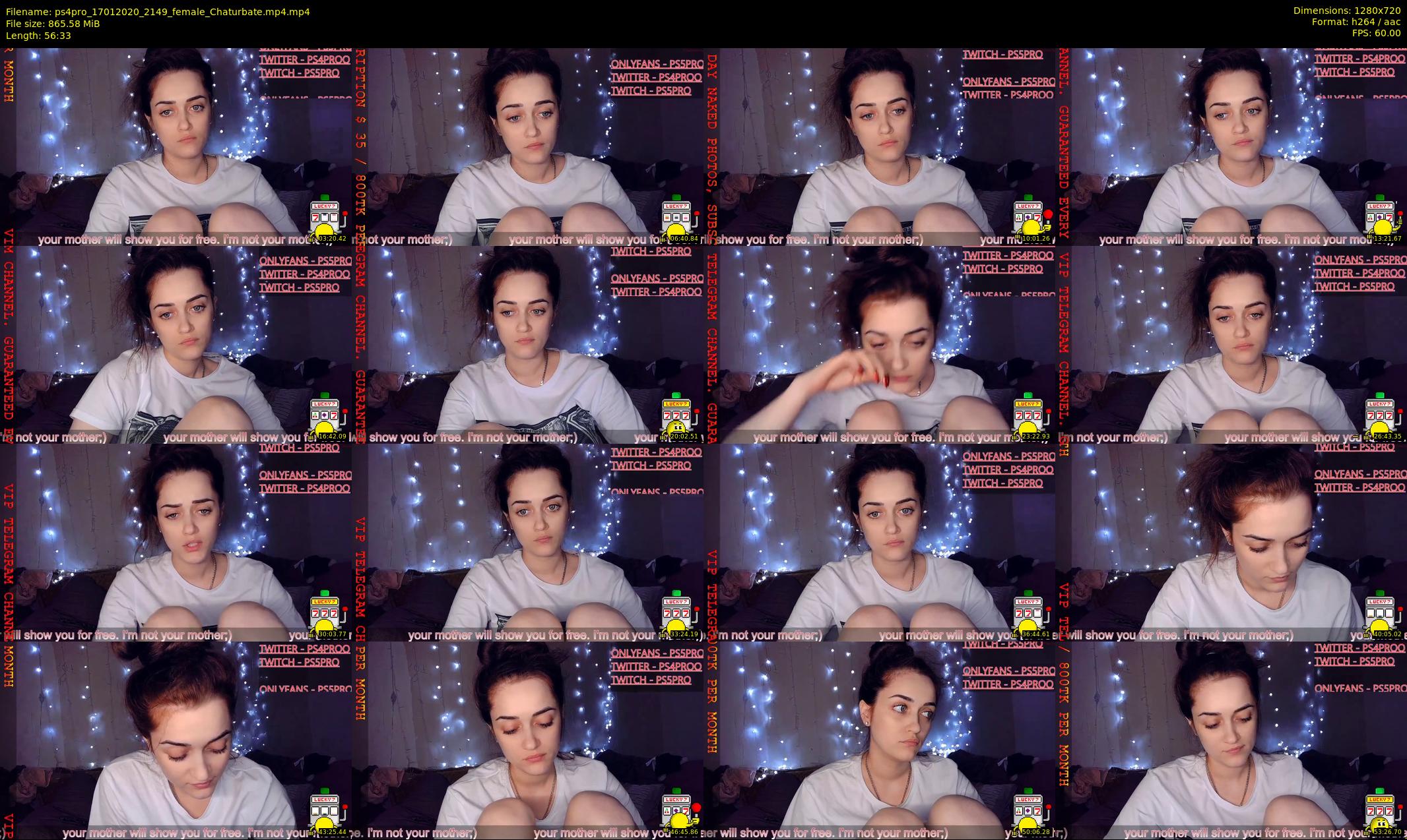 ps4pro — 57 minute Chaturbate female cam show recording, 720p, Jan 17, 2020