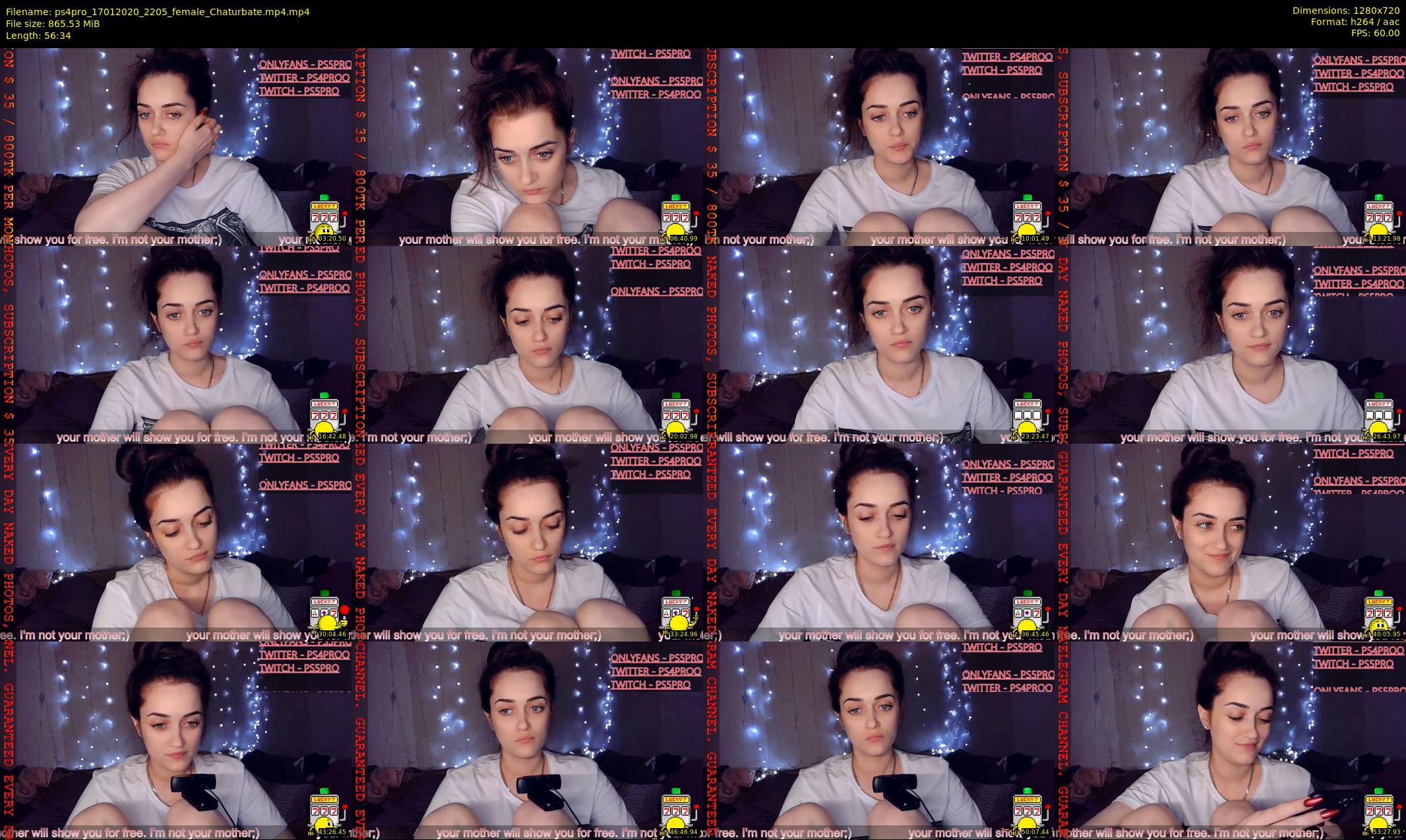 ps4pro — 57 minute Chaturbate female cam show recording, 720p, Jan 17, 2020