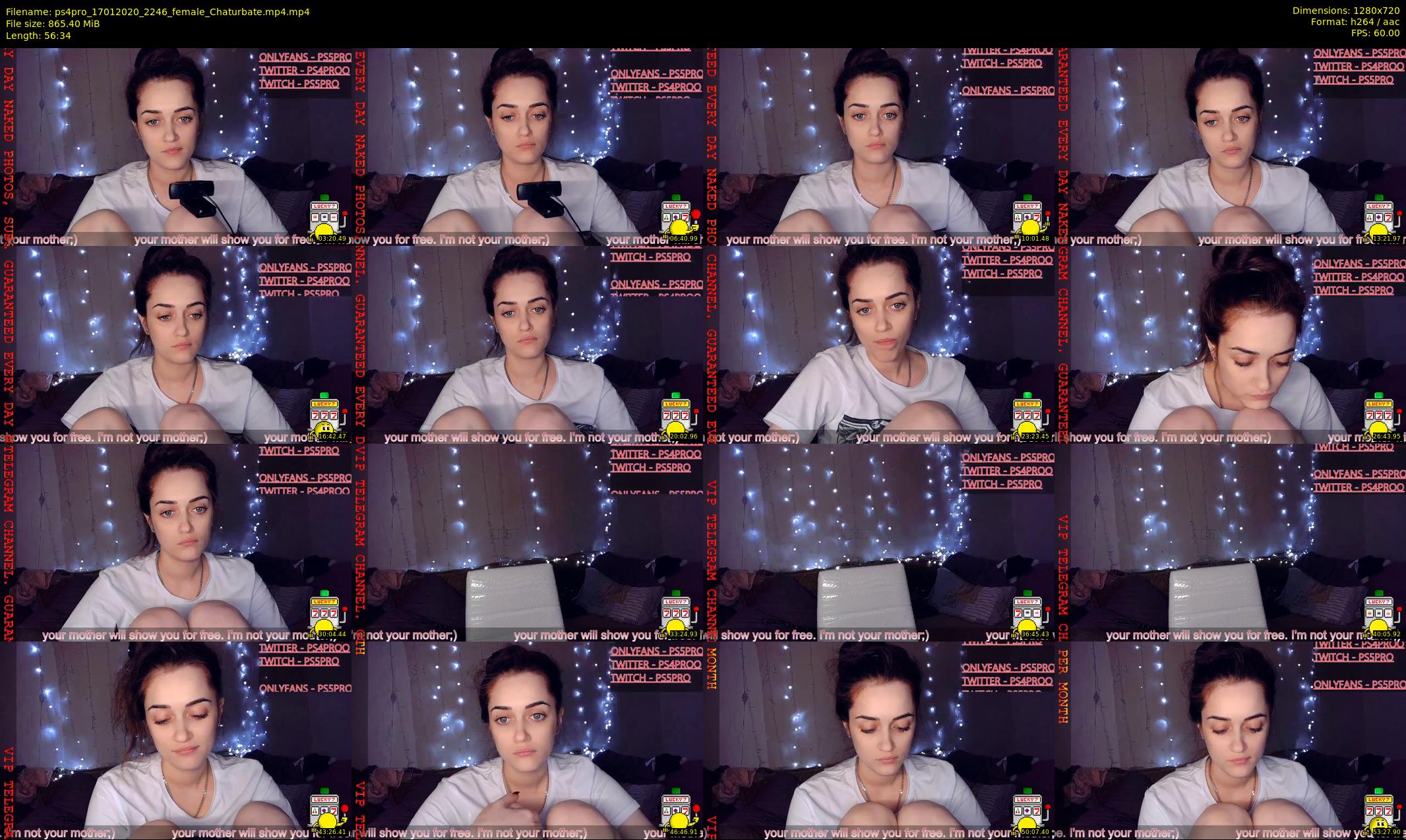 ps4pro — 57 minute Chaturbate female cam show recording, 720p, Jan 17, 2020